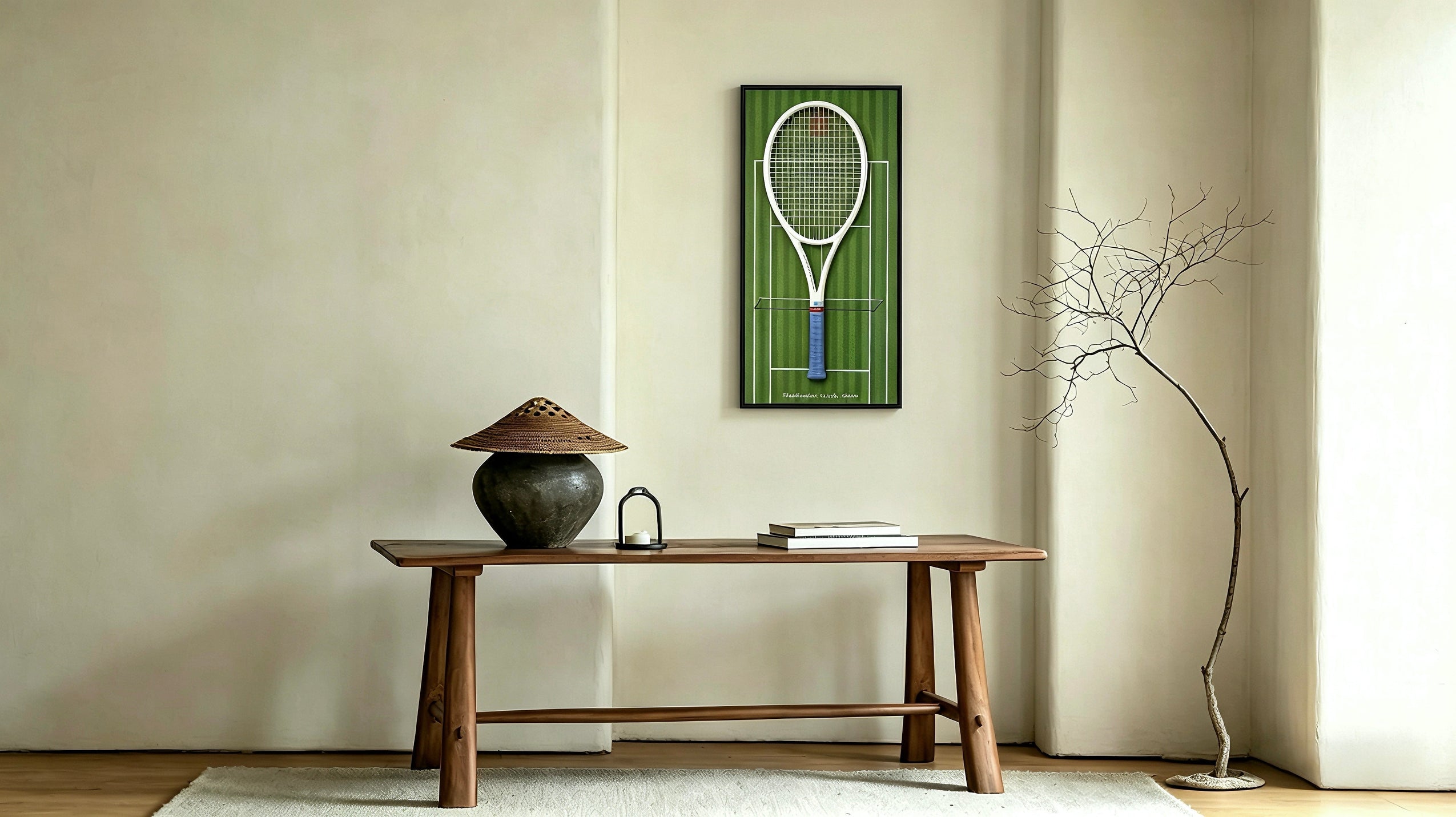 Wimbledon Elegance: A Tennis Racket Display Frame for Your Space