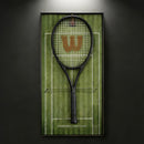 Wimbledon Tennis Tournament Racket Display Frame – Premium Wall Mount Holder & Decor(Excluding the racket)