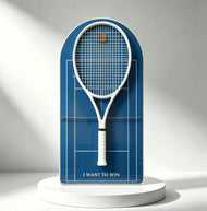 Australian Open Inspired Tennis Racket Wall Mount – Minimalist Display Holder & Storage Frame(Excluding the racket)