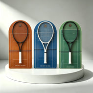 Grand Slam Tennis Racket Display Case Set of 3 – French Open, Wimbledon & Australian Open Inspired Wall Mount Frames for Racquet Storage & Display(Excluding the racket)