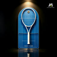 Blue Tennis Racket Wall Mount – Minimalist Display Holder & Storage Frame (Excluding the racket)