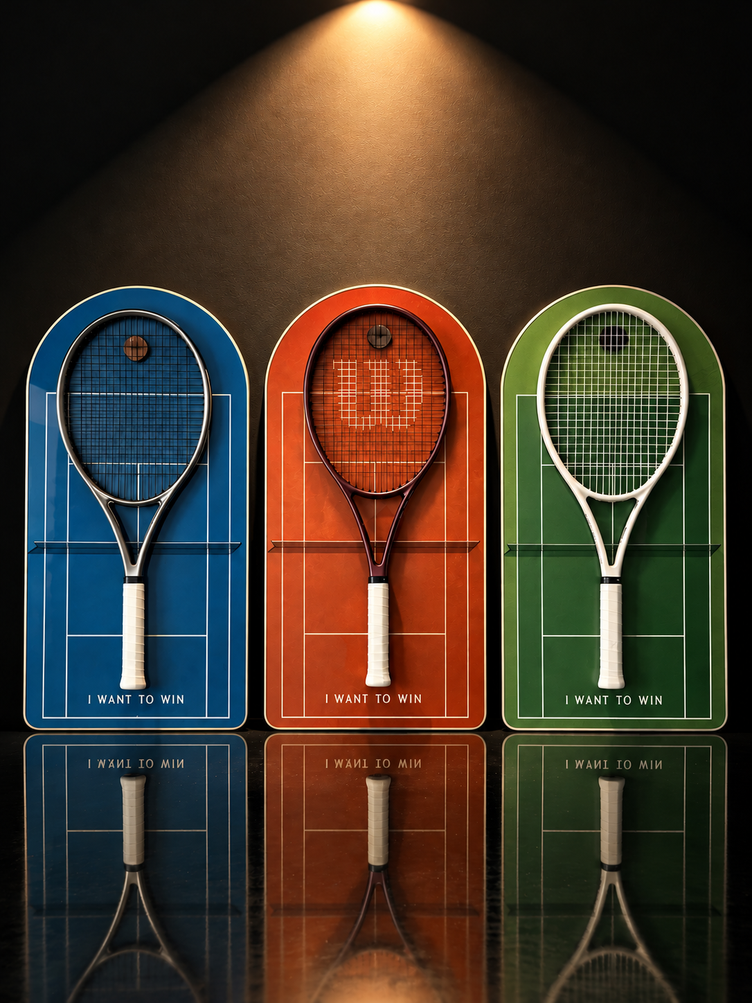 Grand Slam Collection - Tennis Racket Display Frame Set of 3