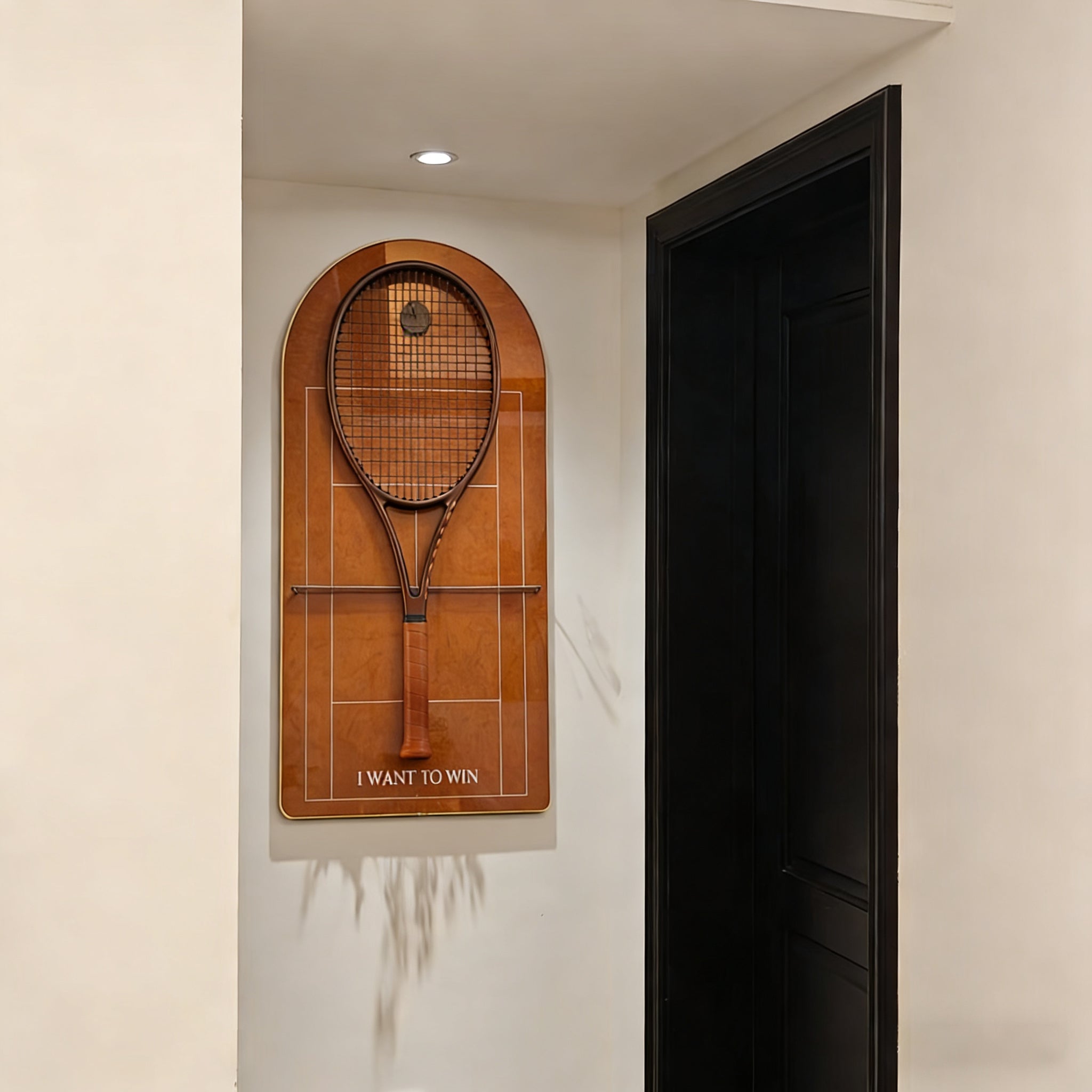 Arched Tennis Racket Display Case – Wall Mount Frame for Racquet Storage & Display racket display stand sports