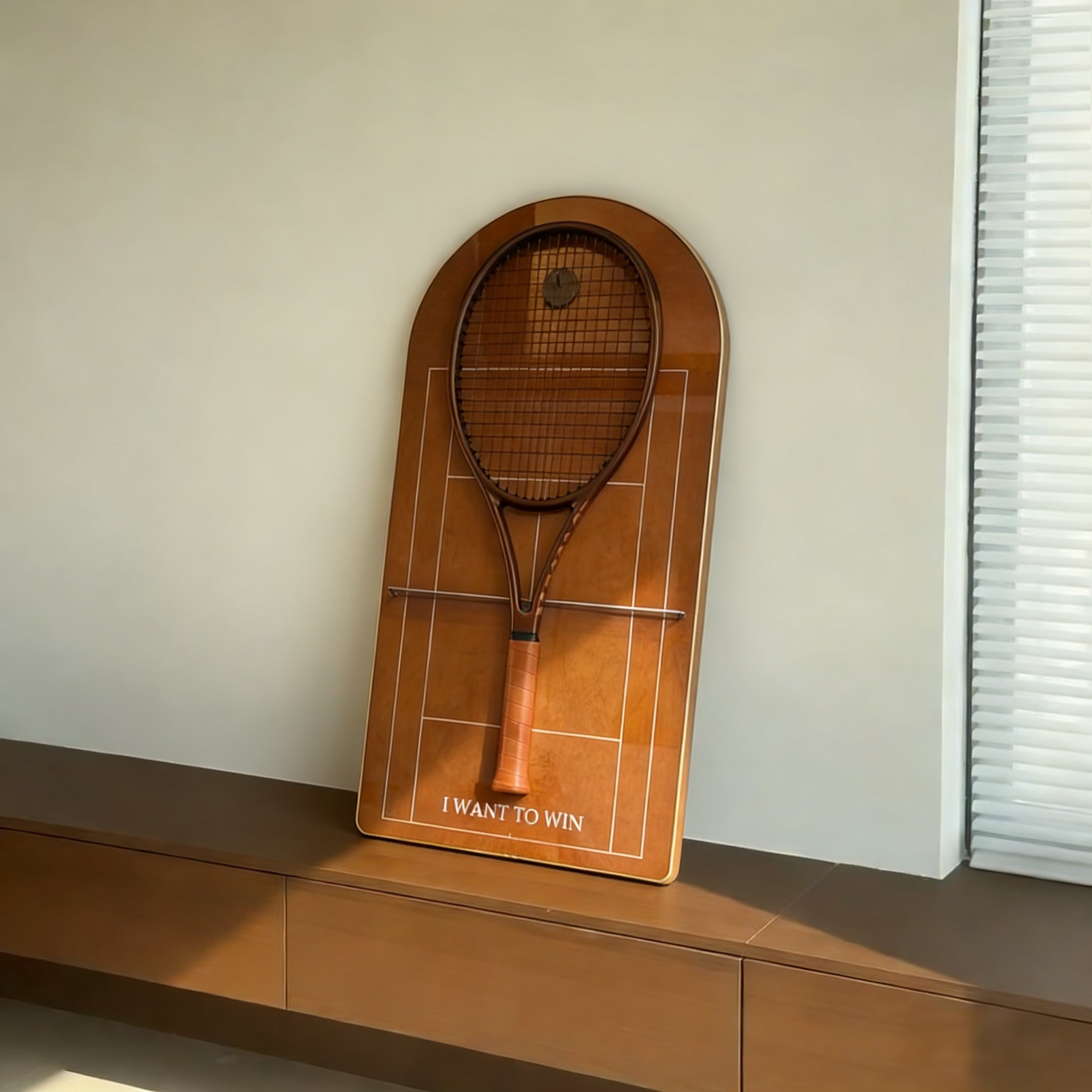 Arched Tennis Racket Display Case – Wall Mount Frame for Racquet Storage & Display racket display stand sports