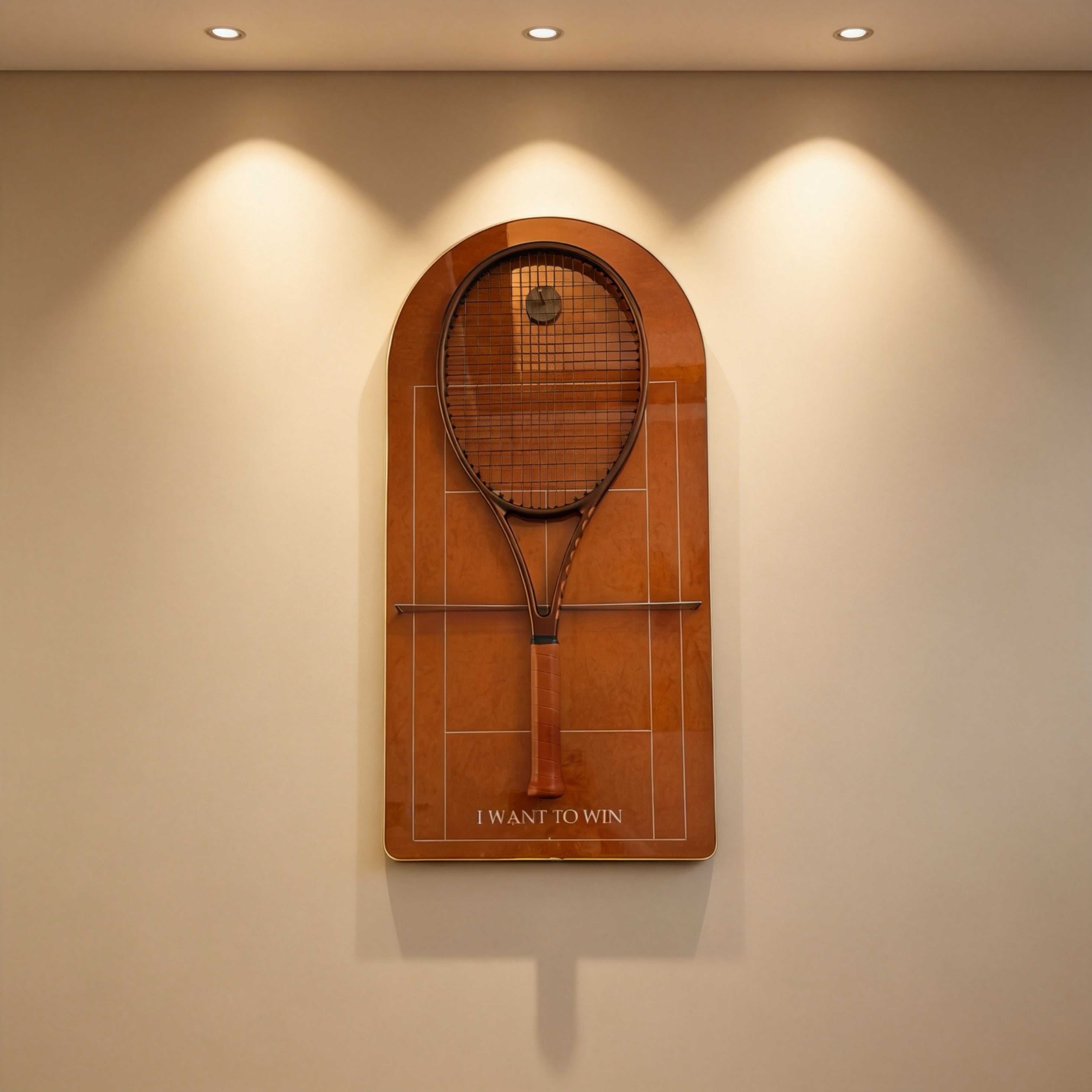Padel Racket Display Frame Roland Garros Inspired Arched Tennis Racket Display Frame(Excluding th ...