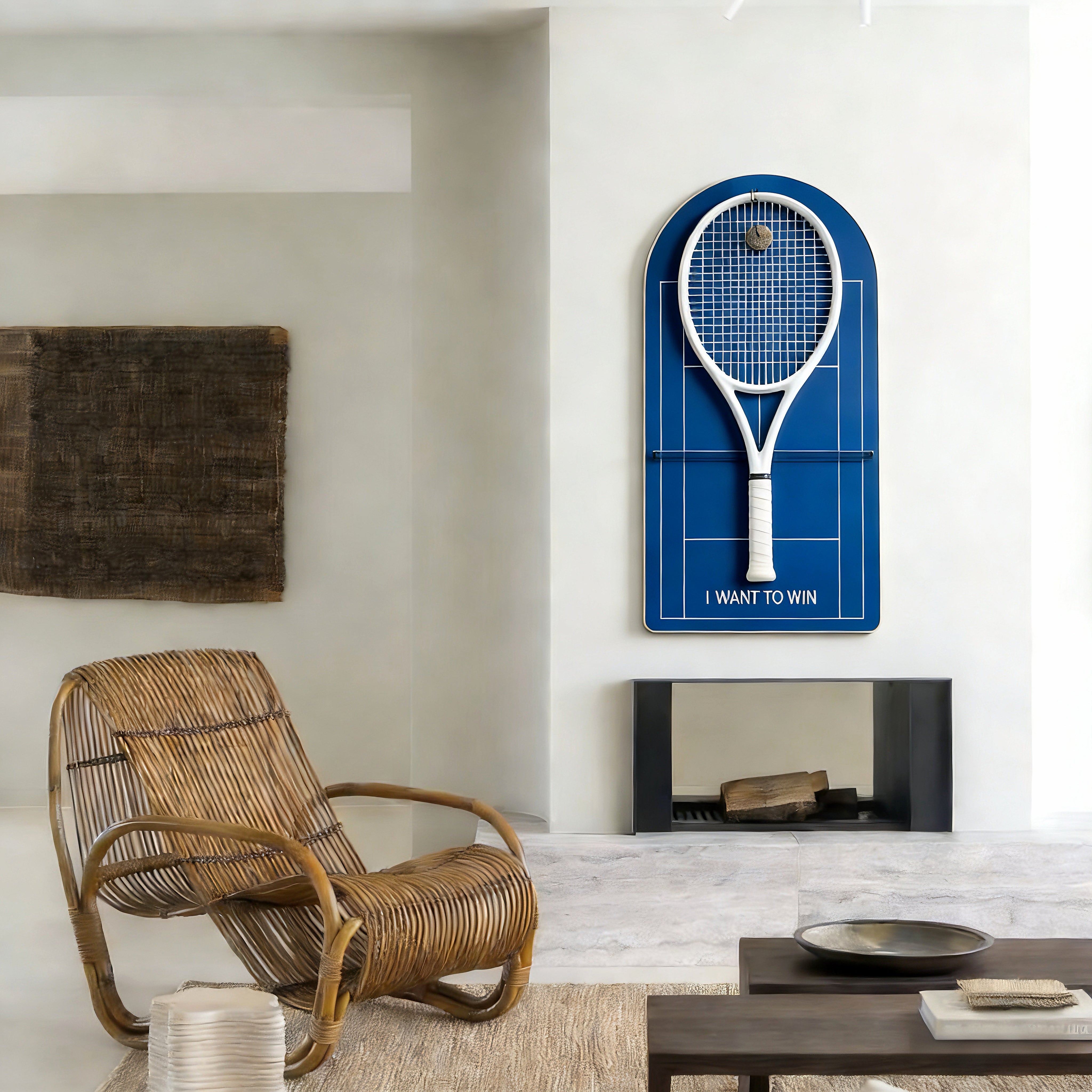 Modern Arched Tennis Racket Wall Mount – Minimalist Display Holder & Storage Frame tennis  tennis racket storage rack tennis balls