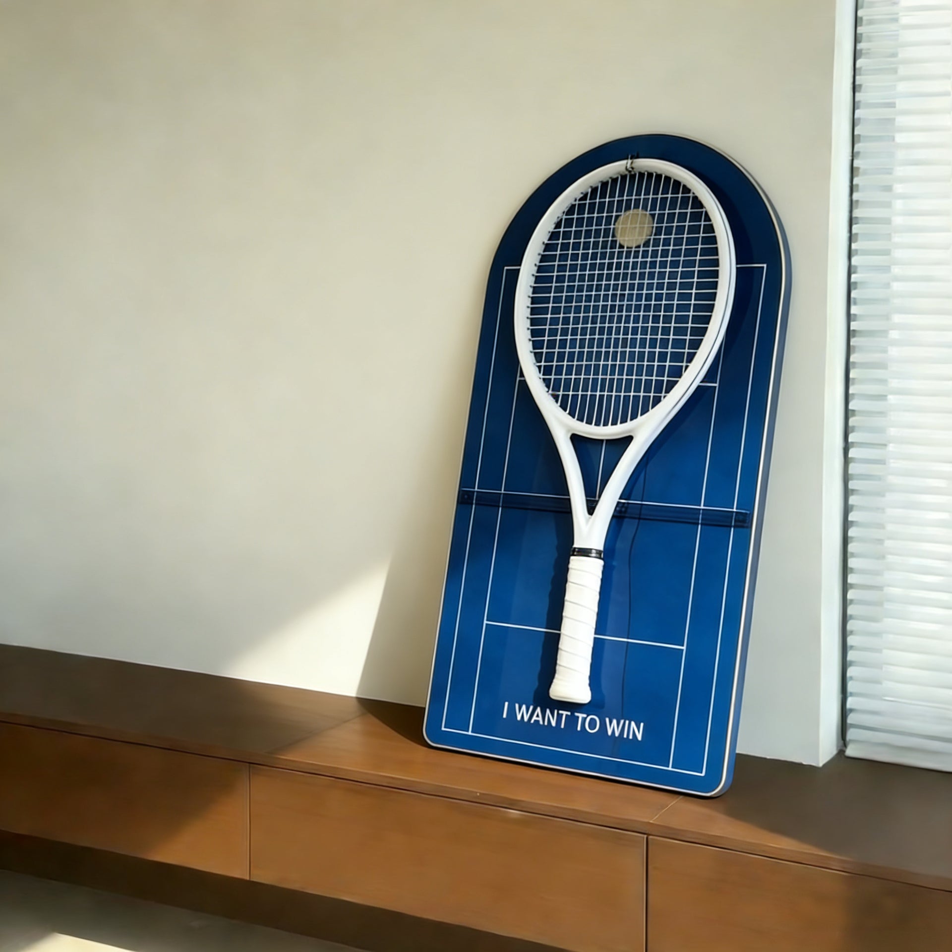 A clean, timeless way to display your racket.