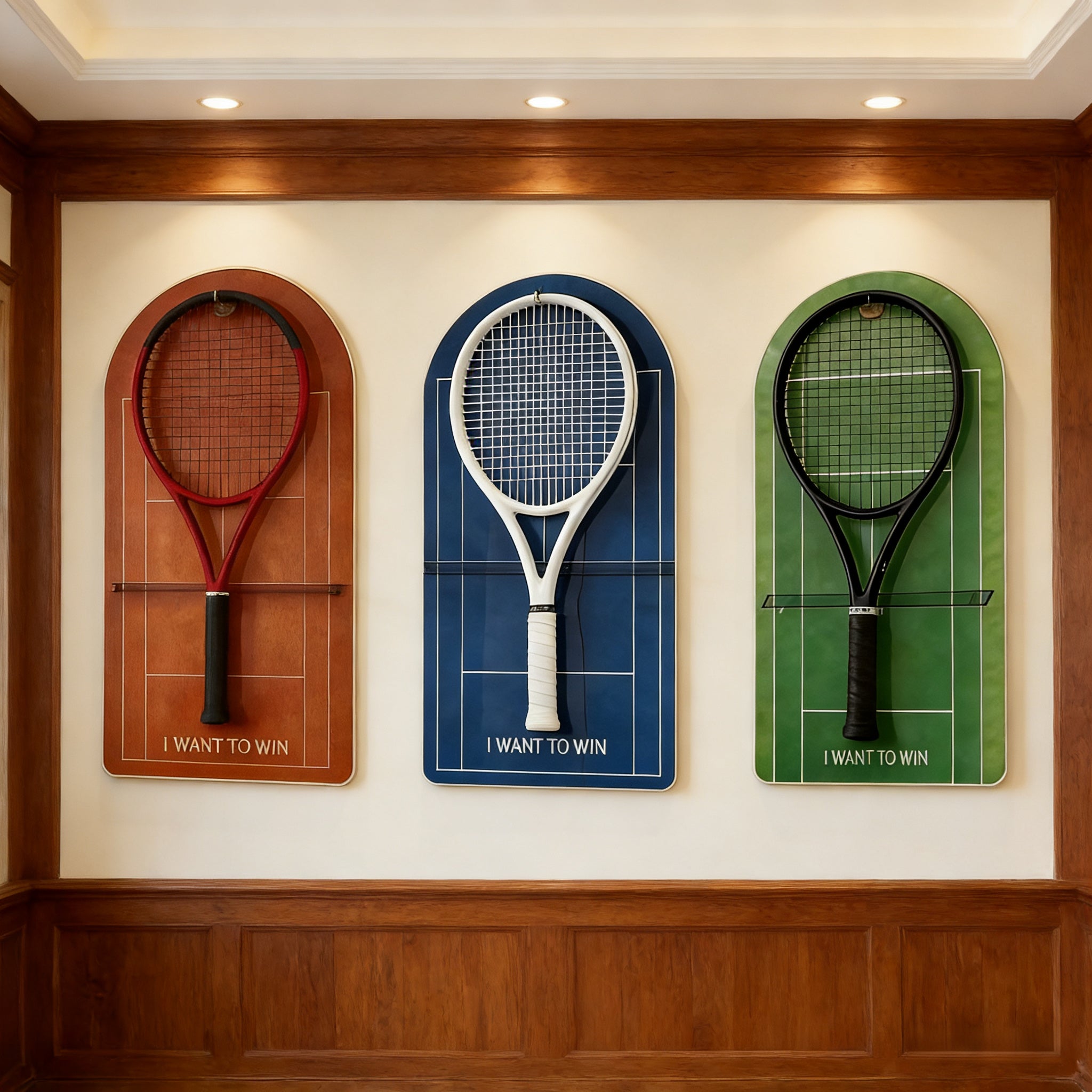 Tennis Racket Display Case Set of 3 – Wall Mount Frames for Racquet Storage & Display tennis racket stand tennis racket