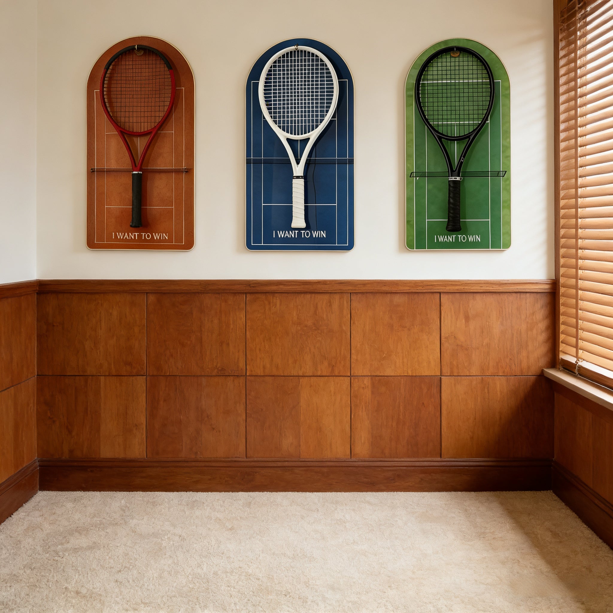 Color Collection Tennis Racket Display Set of 3（Excluding the racket）