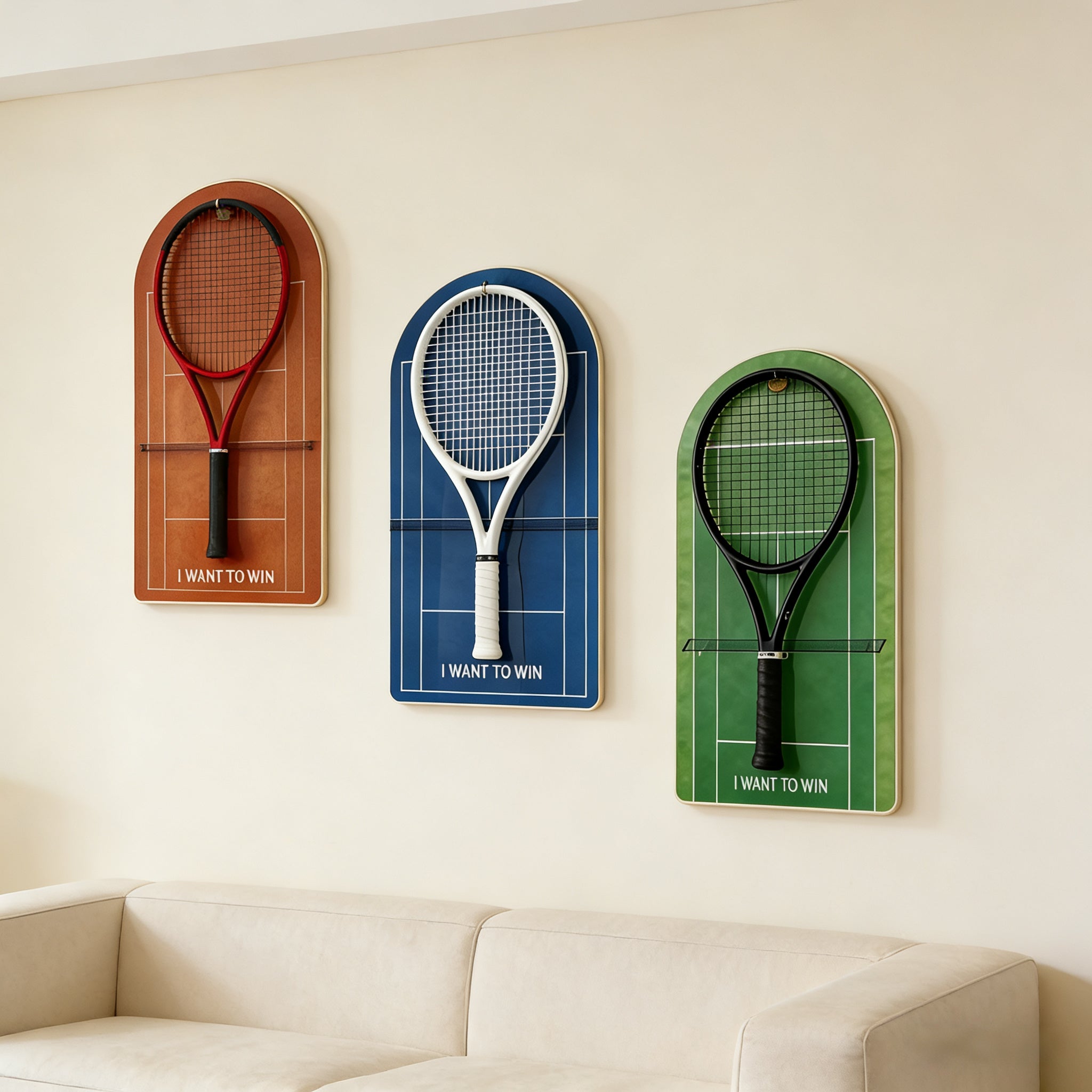 Color Collection Tennis Racket Display Set of 3（Excluding the racket）