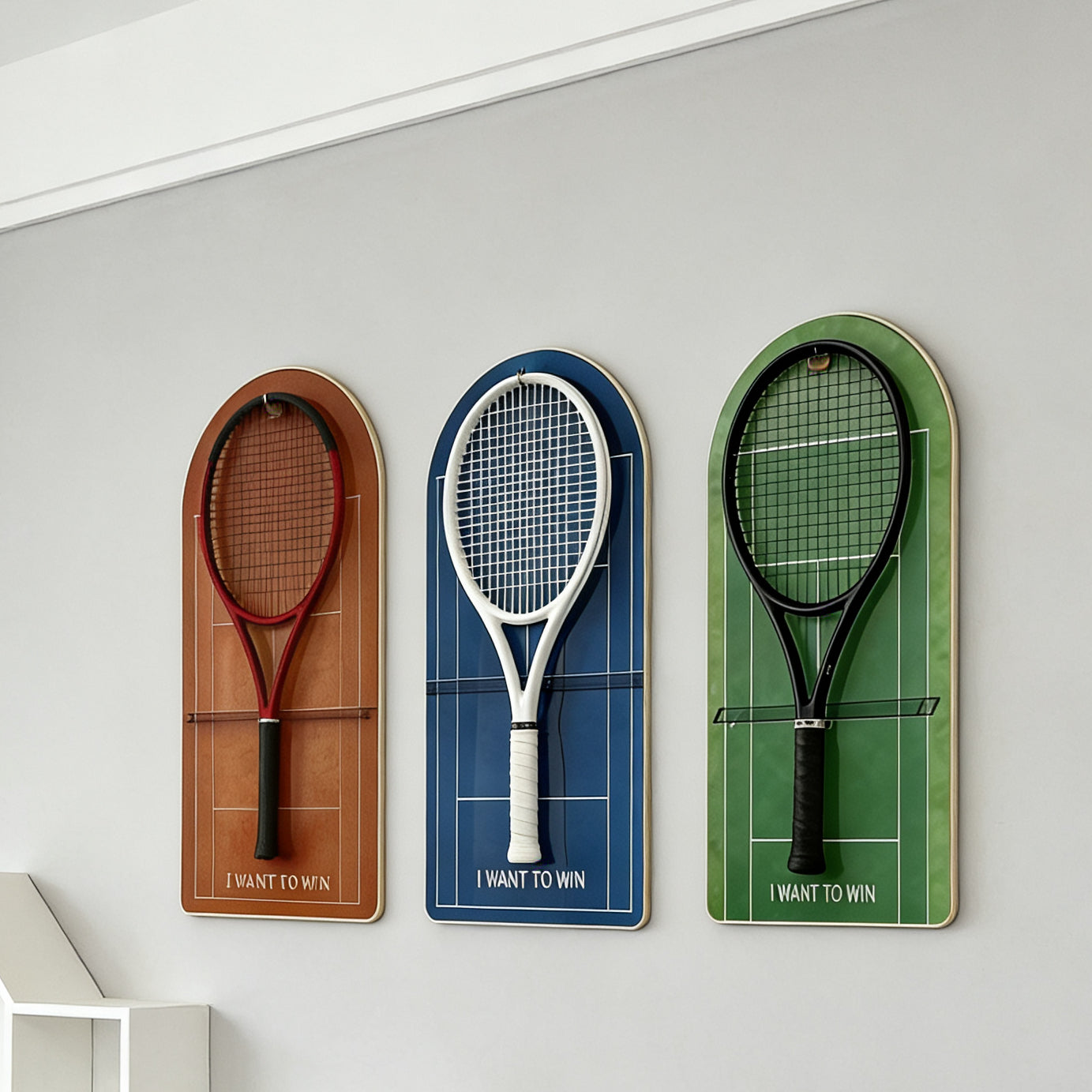 Color Collection Tennis Racket Display Set of 3（Excluding the racket）