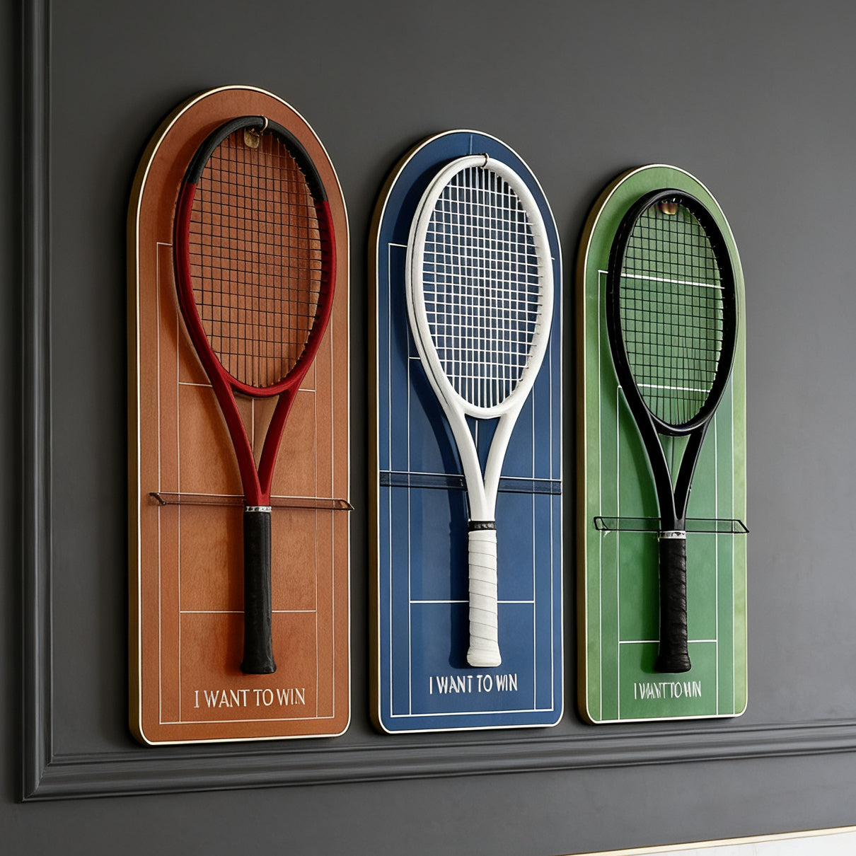 Tennis Racket Display Case Set of 3 – Wall Mount Frames for Racquet Storage & Display tennis racket stand tennis racket