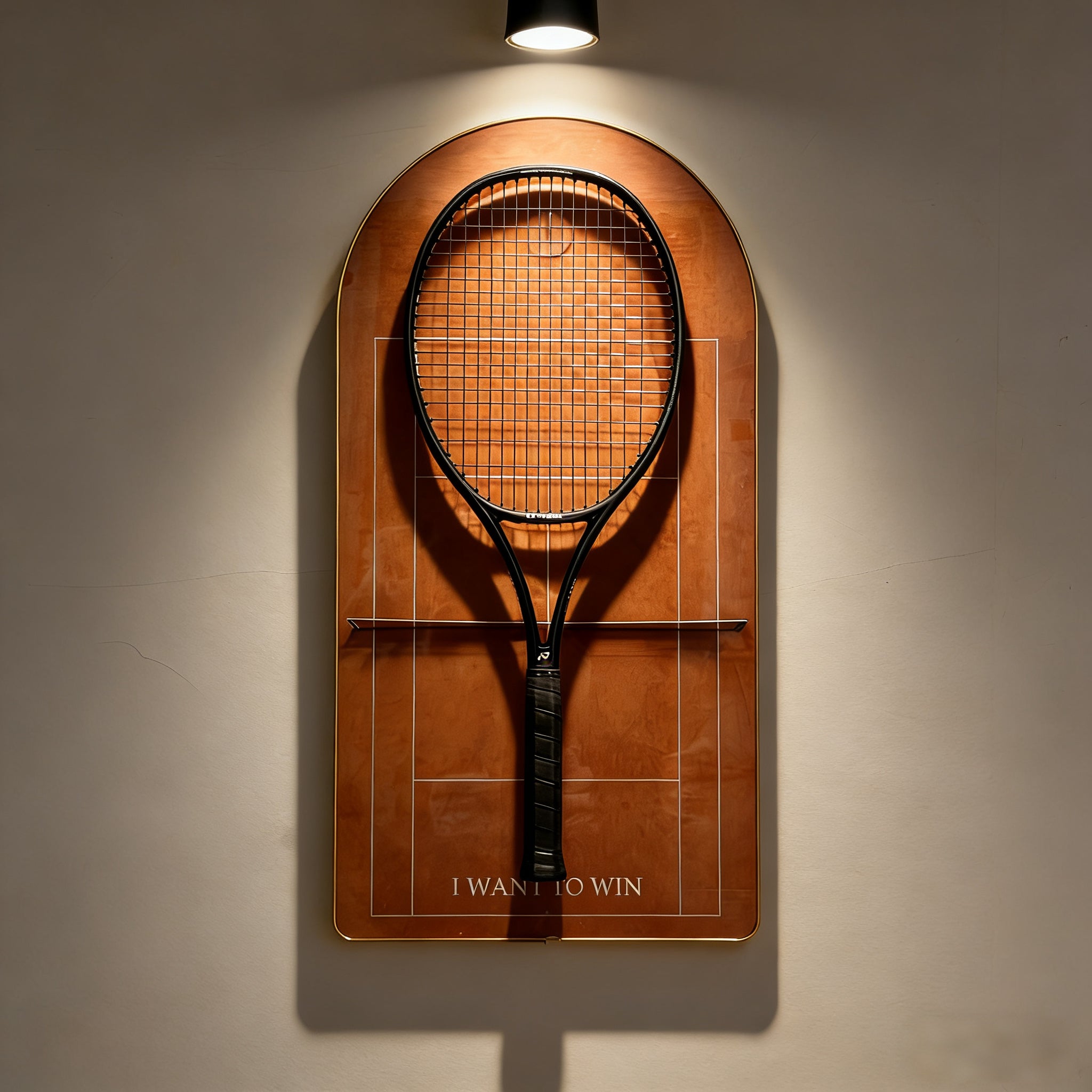 French Open Roland Garros Inspired Tennis Racket Display Case – Wall Mount Frame for Racquet Storage & Display（Excluding the racket）