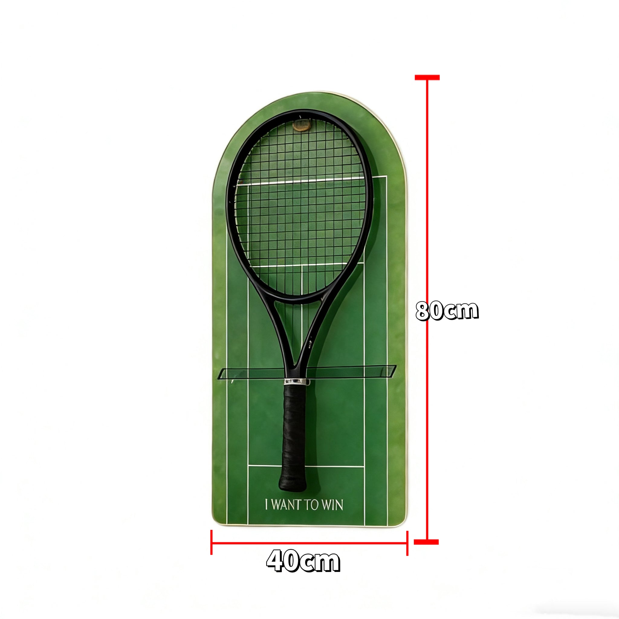 Green Tennis Racket Display Case – Wall Mount Frame for Tennis Collection（Excluding the racket）