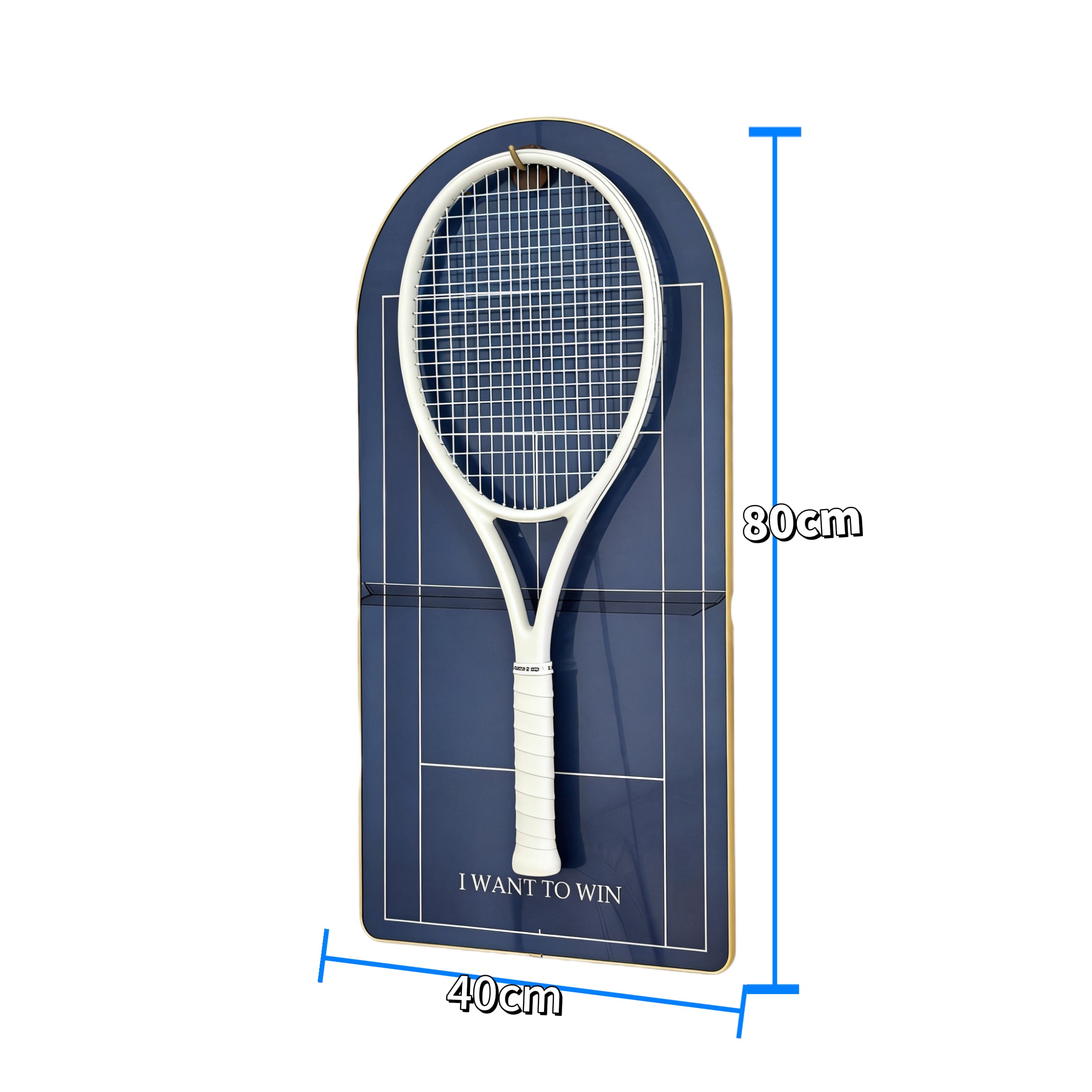 Modern Arched Tennis Racket Wall Mount – Minimalist Display Holder & Storage Frame tennis  tennis racket storage rack tennis balls