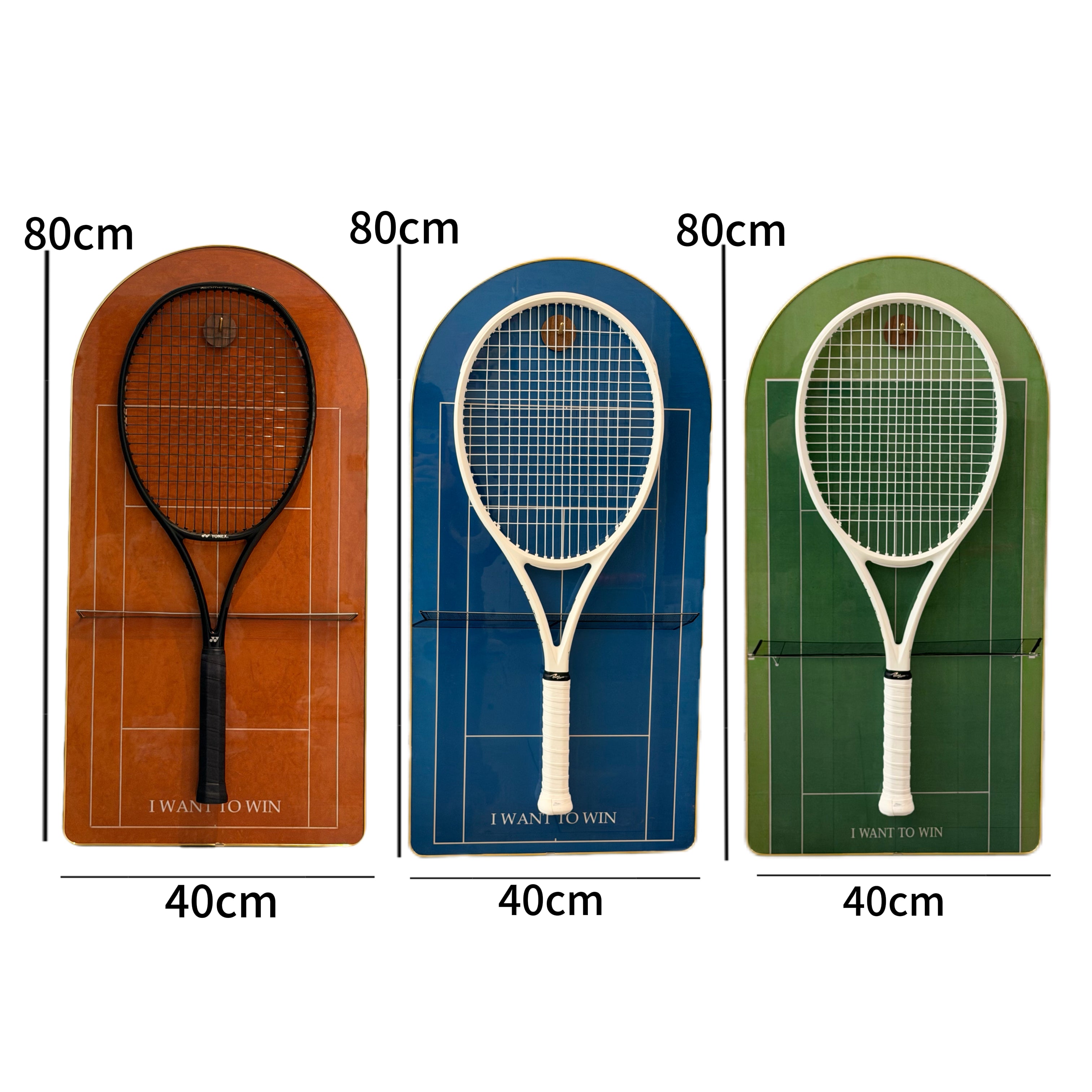 Color Collection Tennis Racket Display Set of 3（Excluding the racket）