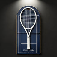 Modern Arched Tennis Racket Wall Mount – Minimalist Display Holder & Storage Frame tennis  tennis racket storage rack tennis balls