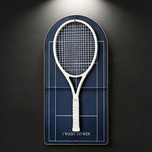 Modern Arched Tennis Racket Wall Mount – Minimalist Display Holder & Storage Frame tennis  tennis racket storage rack tennis balls