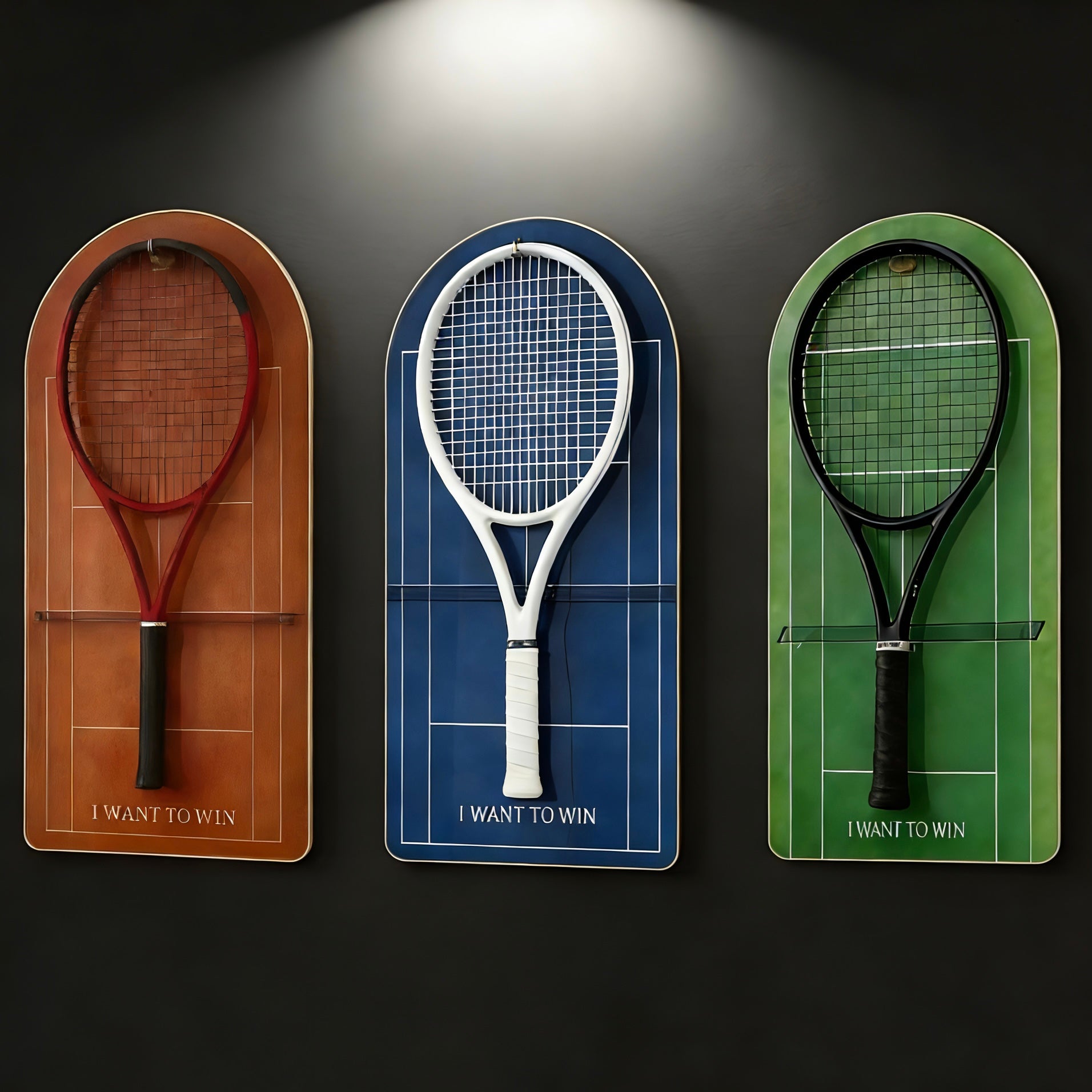 Tennis Racket Display Case Set of 3 – Wall Mount Frames for Racquet Storage & Display tennis racket stand tennis racket