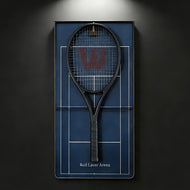 Premium Blue Tennis Wall Frame – Racquet Display Holder for Sports Room & Collection tennis racket rack