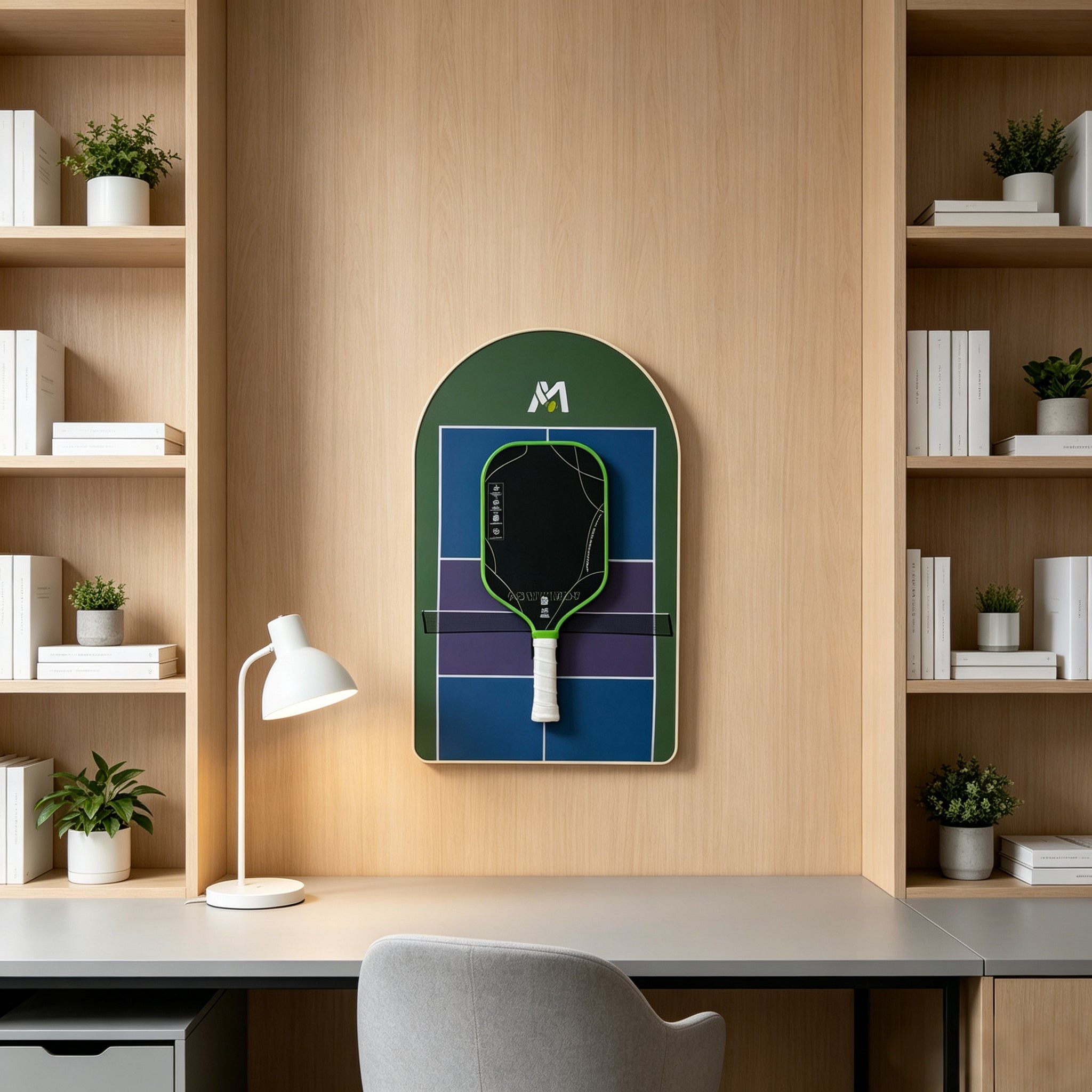 Pickleball Paddle Wall Display Frame – Modern Hanging Rack for Home Decor(Excluding the Racket)