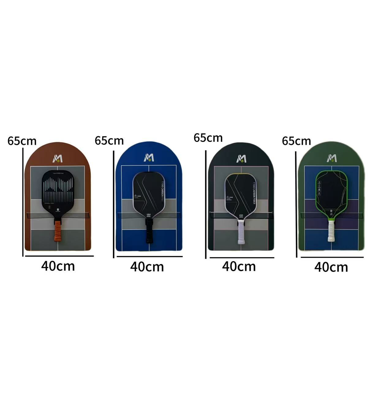Pickleball Paddle Wall Display Frame Set of 4 – Hanging Rack Bundle(Excluding the Racket)