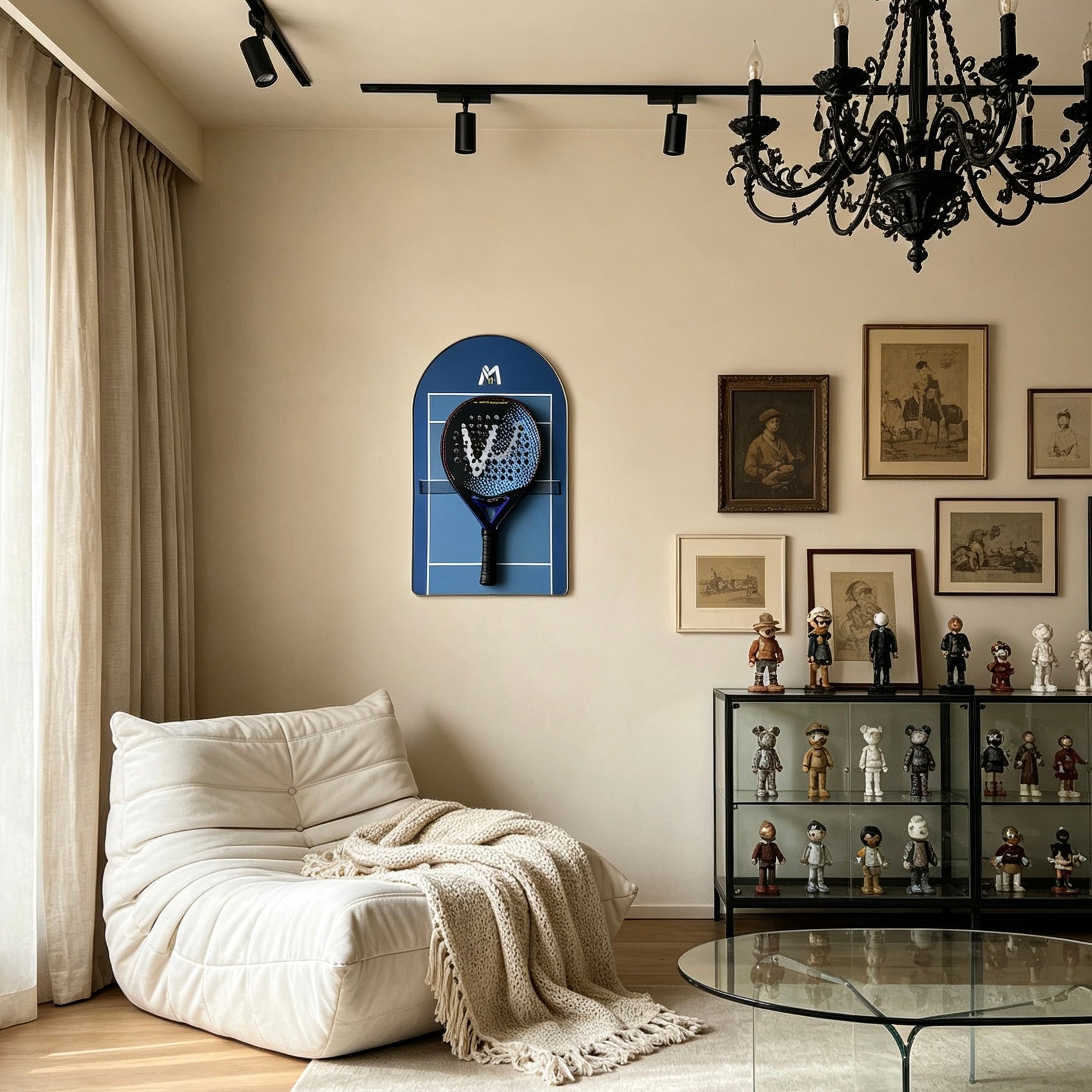 Padel Racket Display Frame – Minimalist Wall-Mounted Showcase (Excluding the Racket)