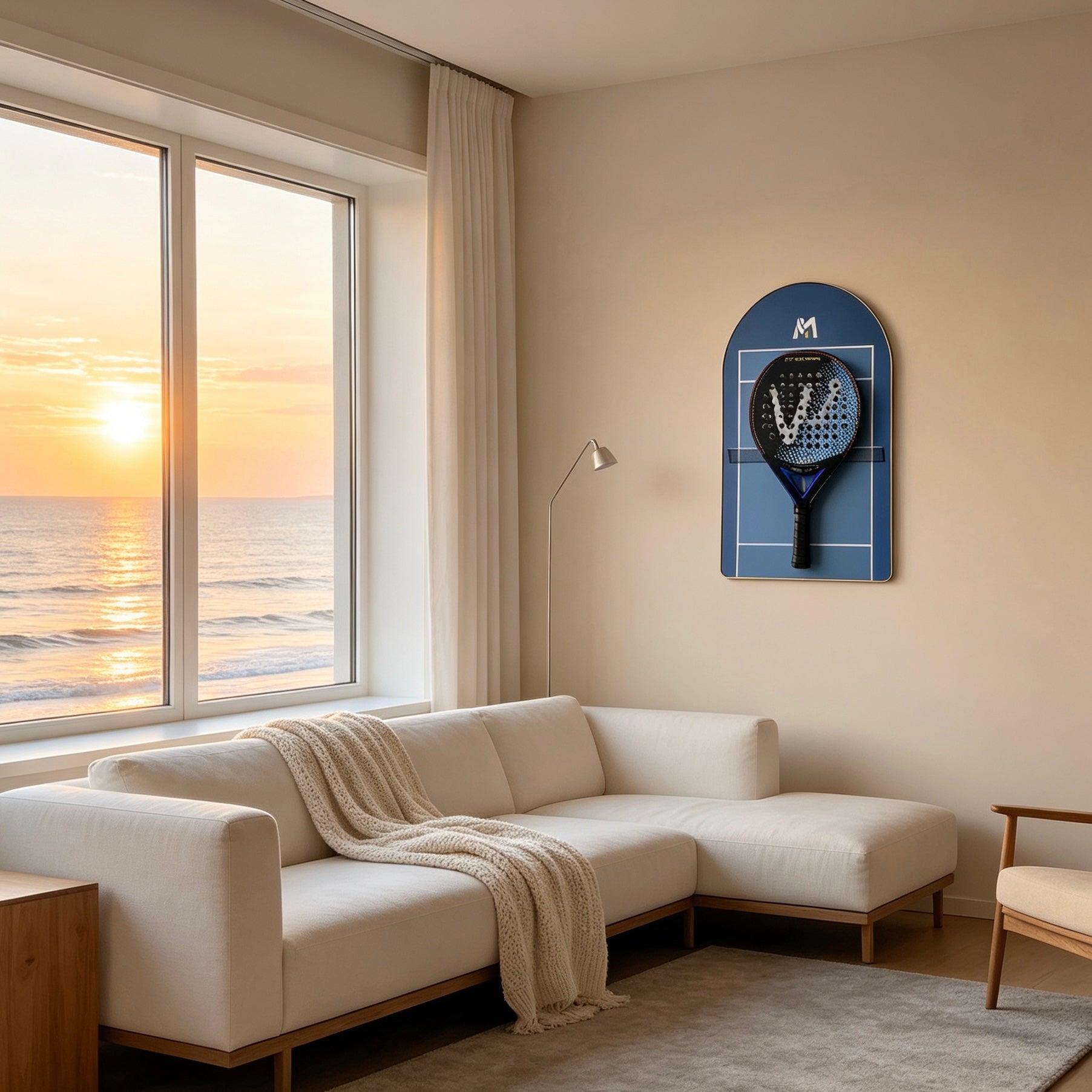 Padel Racket Display Frame – Minimalist Wall-Mounted Showcase (Excluding the Racket)
