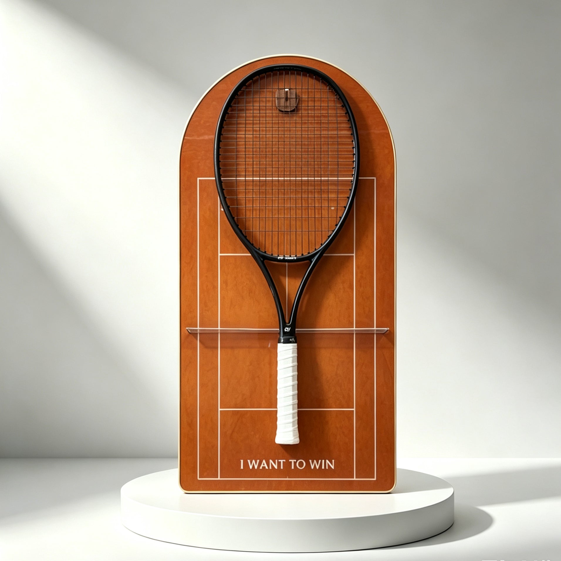 French Open Roland Garros Inspired Tennis Racket Display Case – Wall Mount Frame for Racquet Storage & Display（Excluding the racket）