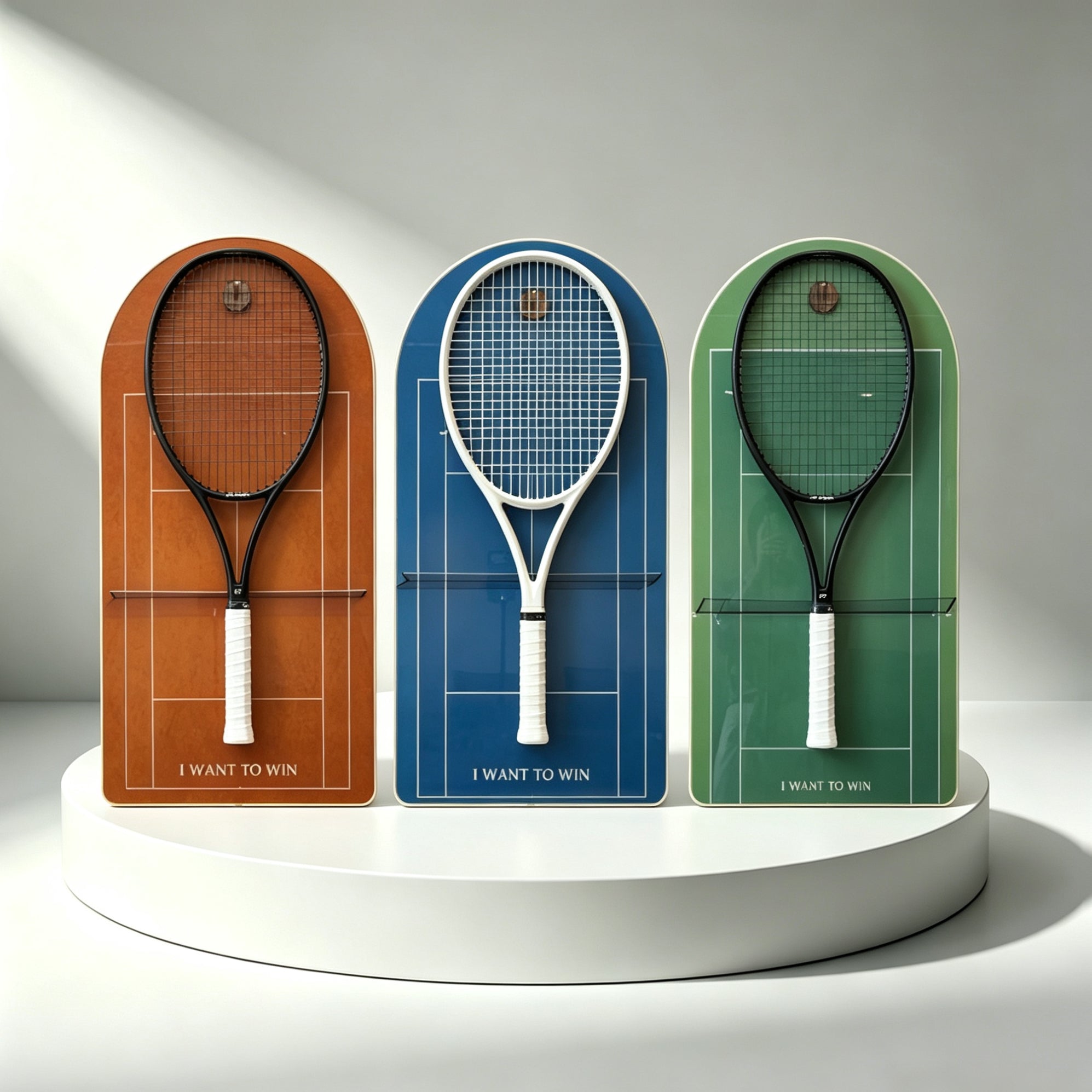 Color Collection Tennis Racket Display Set of 3（Excluding the racket）