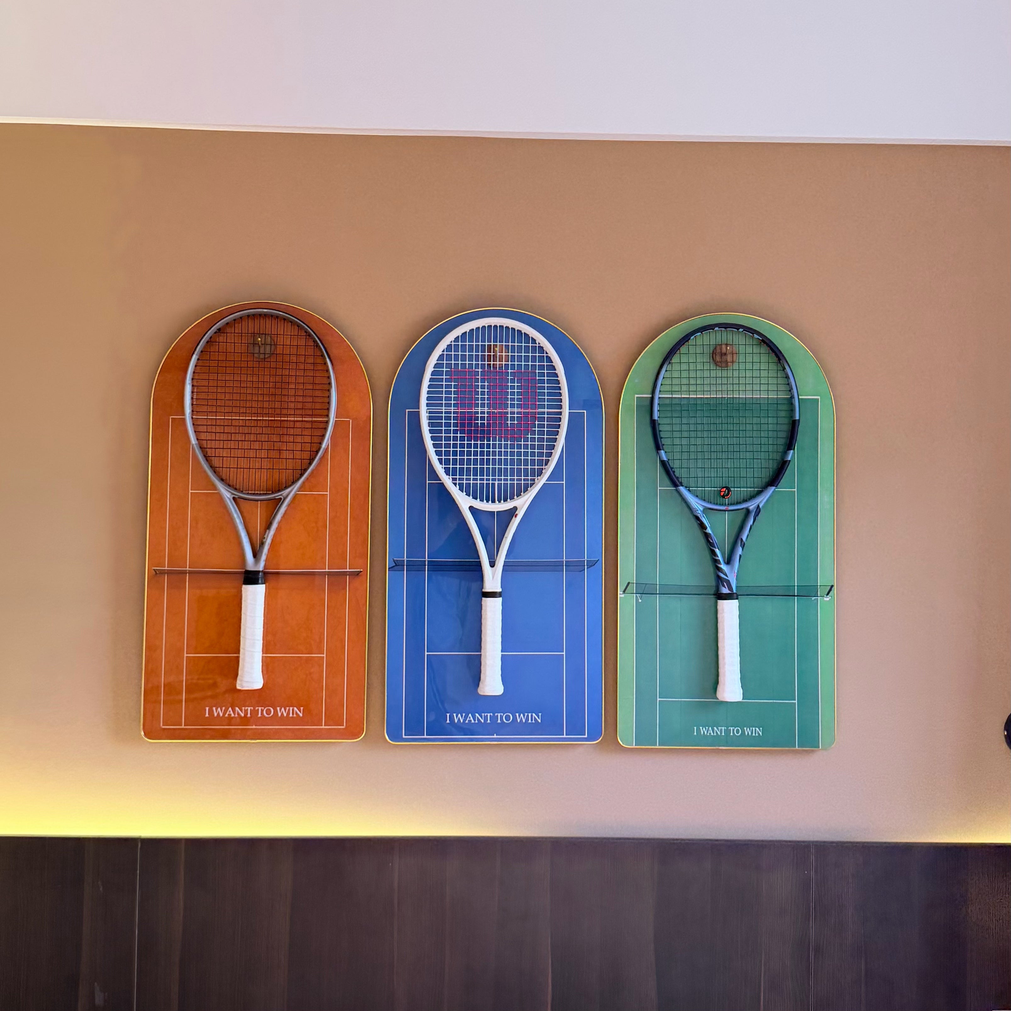Color Collection Tennis Racket Display Set of 3（Excluding the racket）