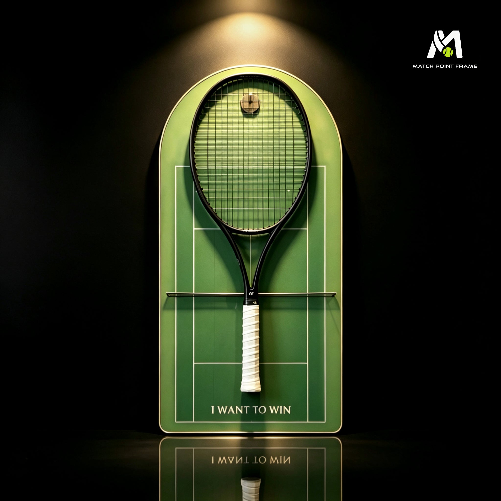 Green Tennis Racket Display Case – Wall Mount Frame for Tennis Collection（Excluding the racket）