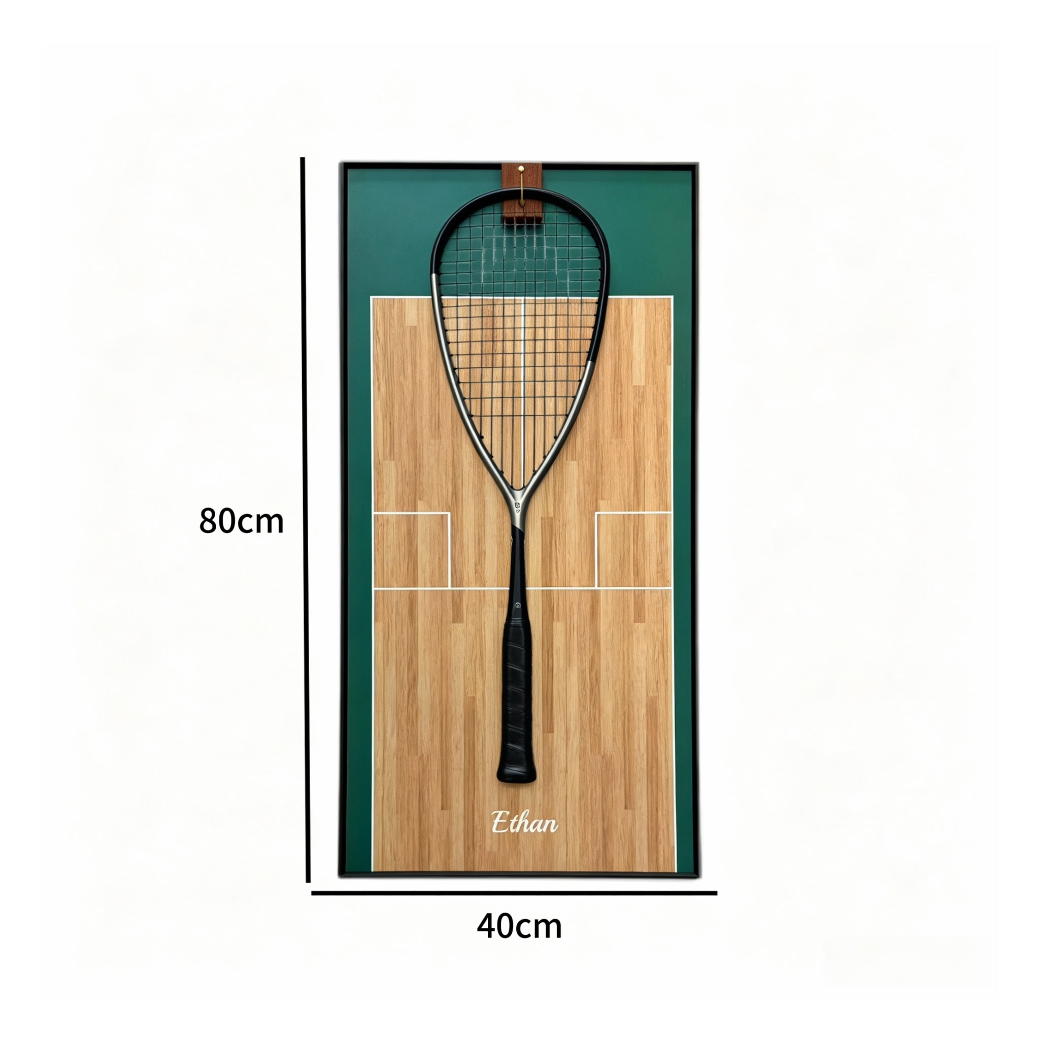 Custom Squash Racket Display Frame – Personalized Wall Display Case（Excluding the racket）
