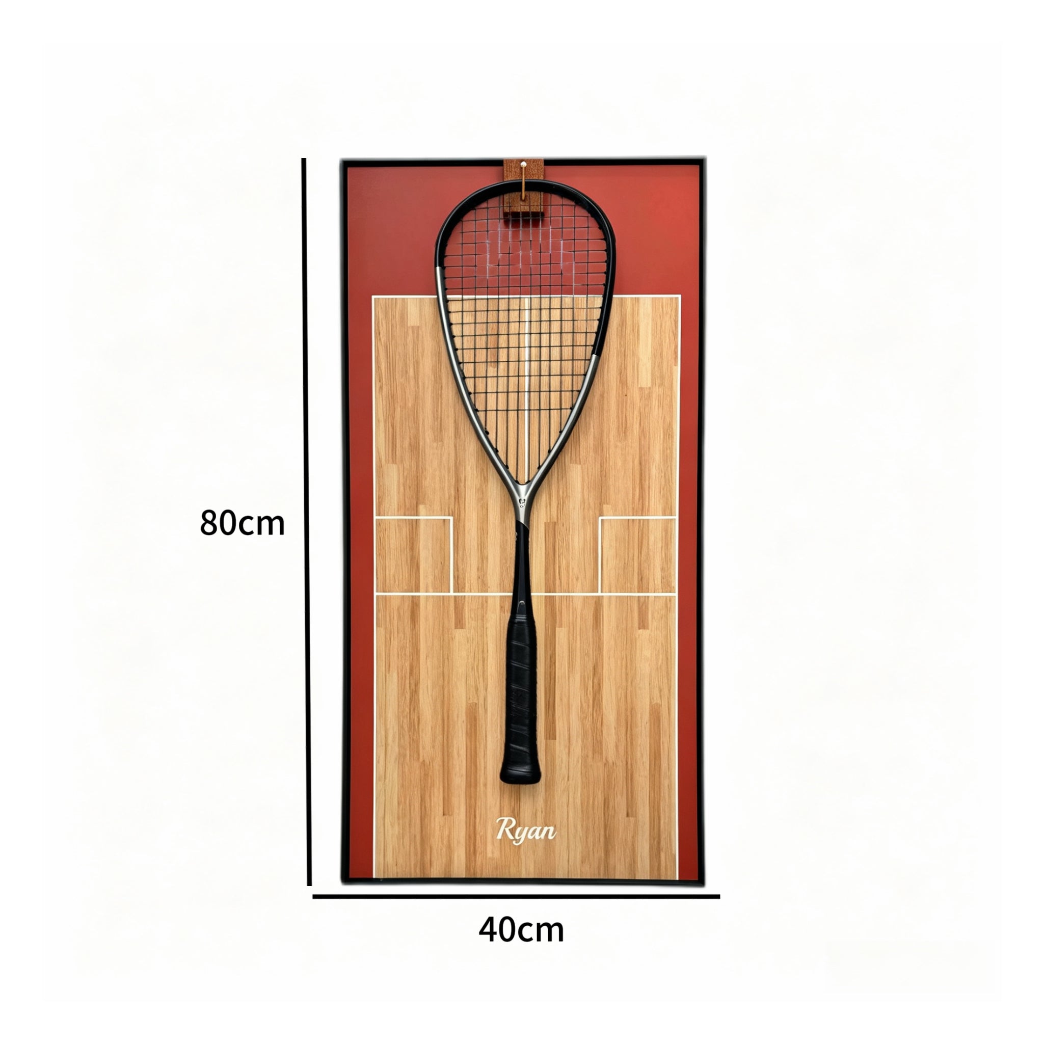 Custom Squash Racket Display Frame – Personalized Wall Display Case（Excluding the racket）