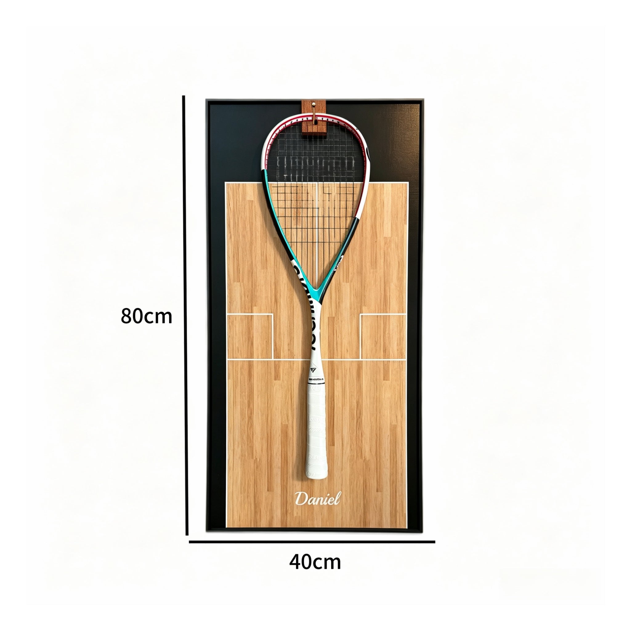 Custom Squash Racket Display Frame – Personalized Wall Display Case（Excluding the racket）