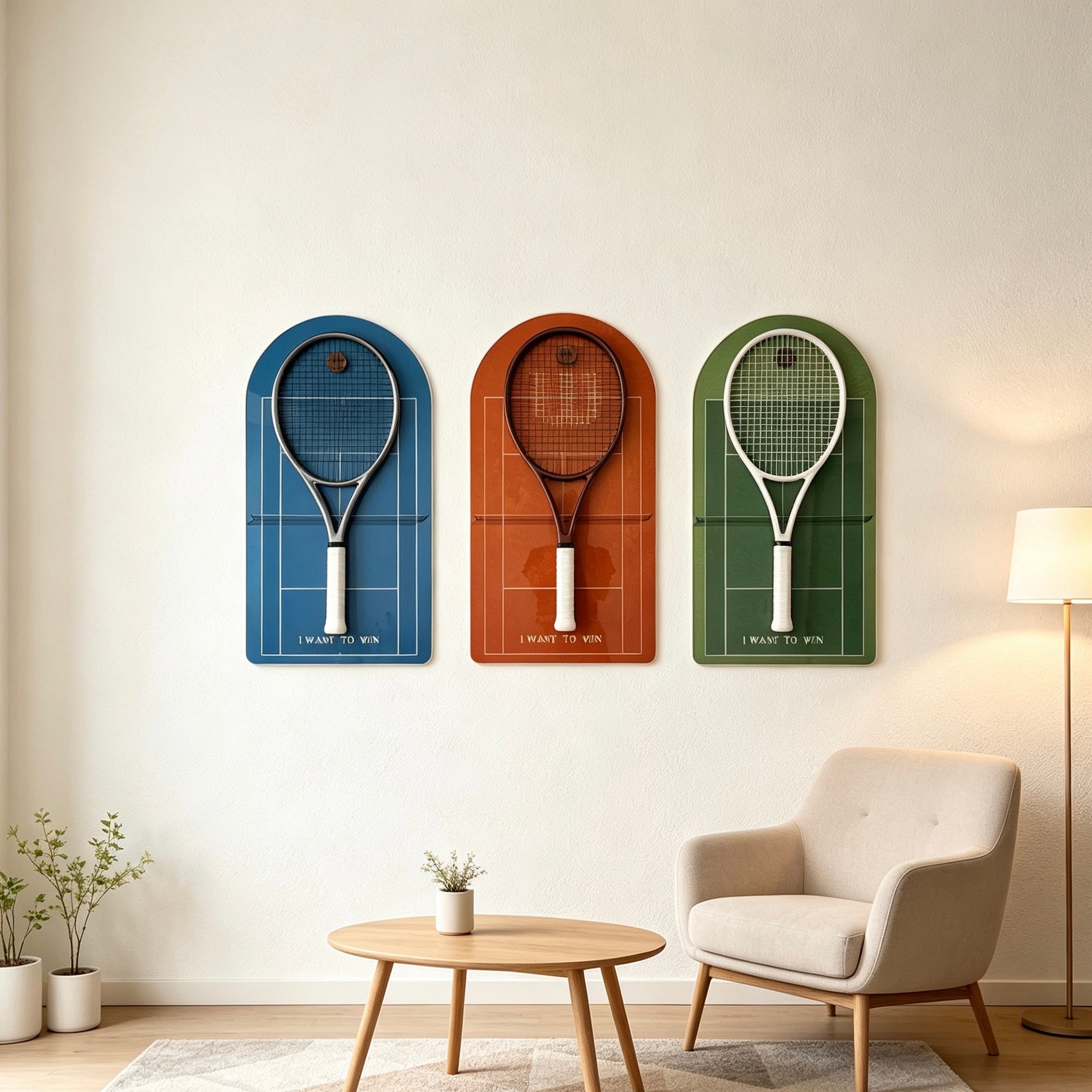 Grand Slam Collection Tennis Racket Display Set of 3（Excluding the racket）