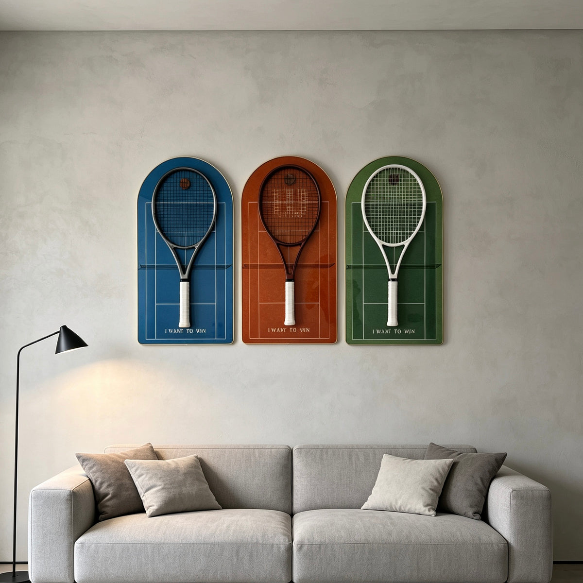 Grand Slam Collection Tennis Racket Display Set of 3（Excluding the racket）
