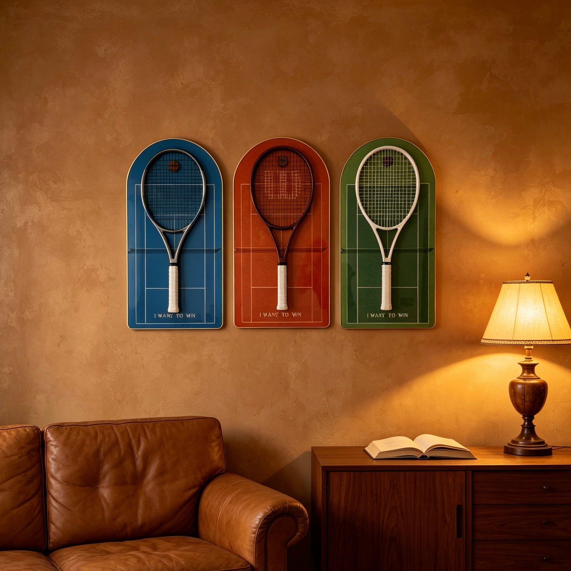 Grand Slam Collection Tennis Racket Display Set of 3（Excluding the racket）