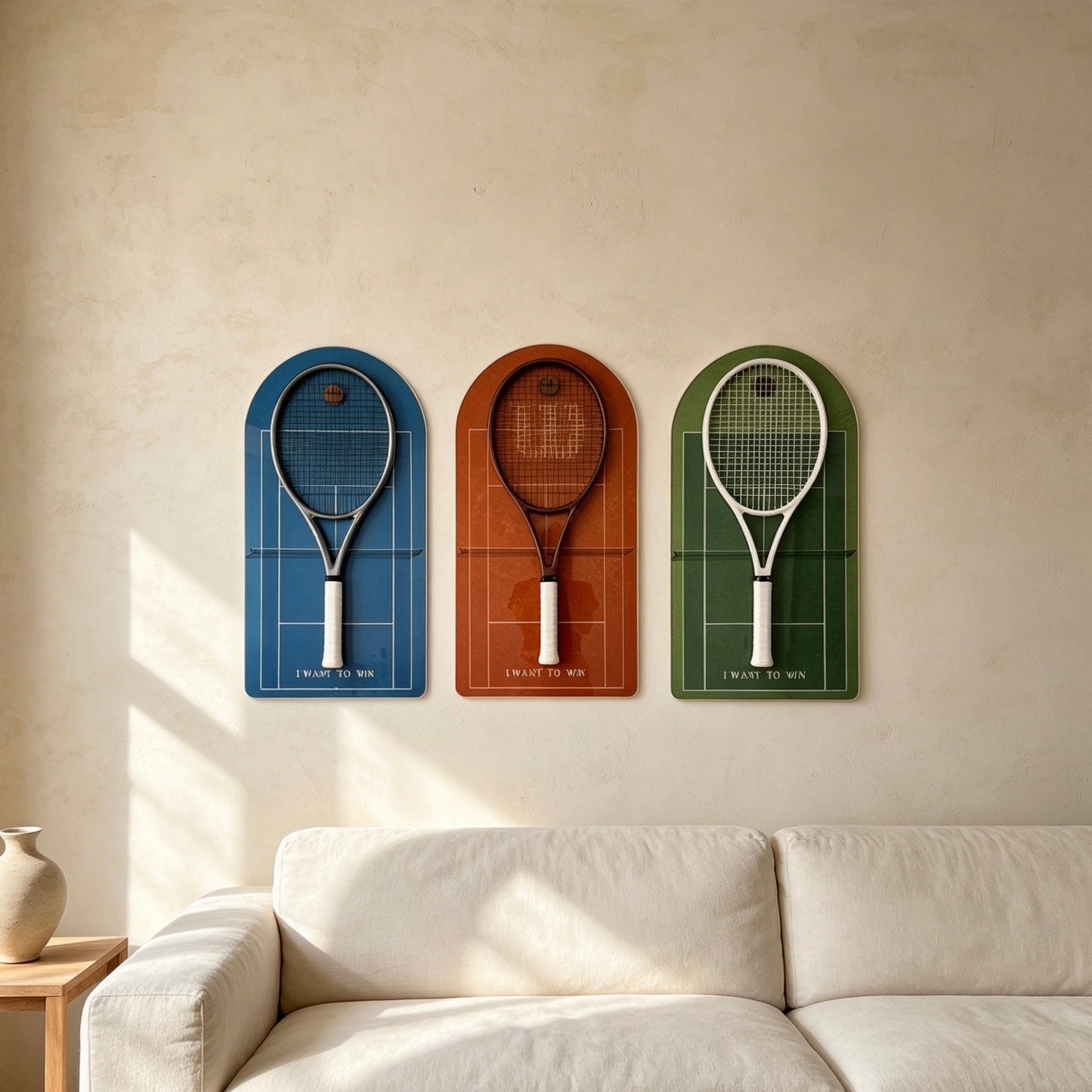 Grand Slam Collection Tennis Racket Display Set of 3（Excluding the racket）