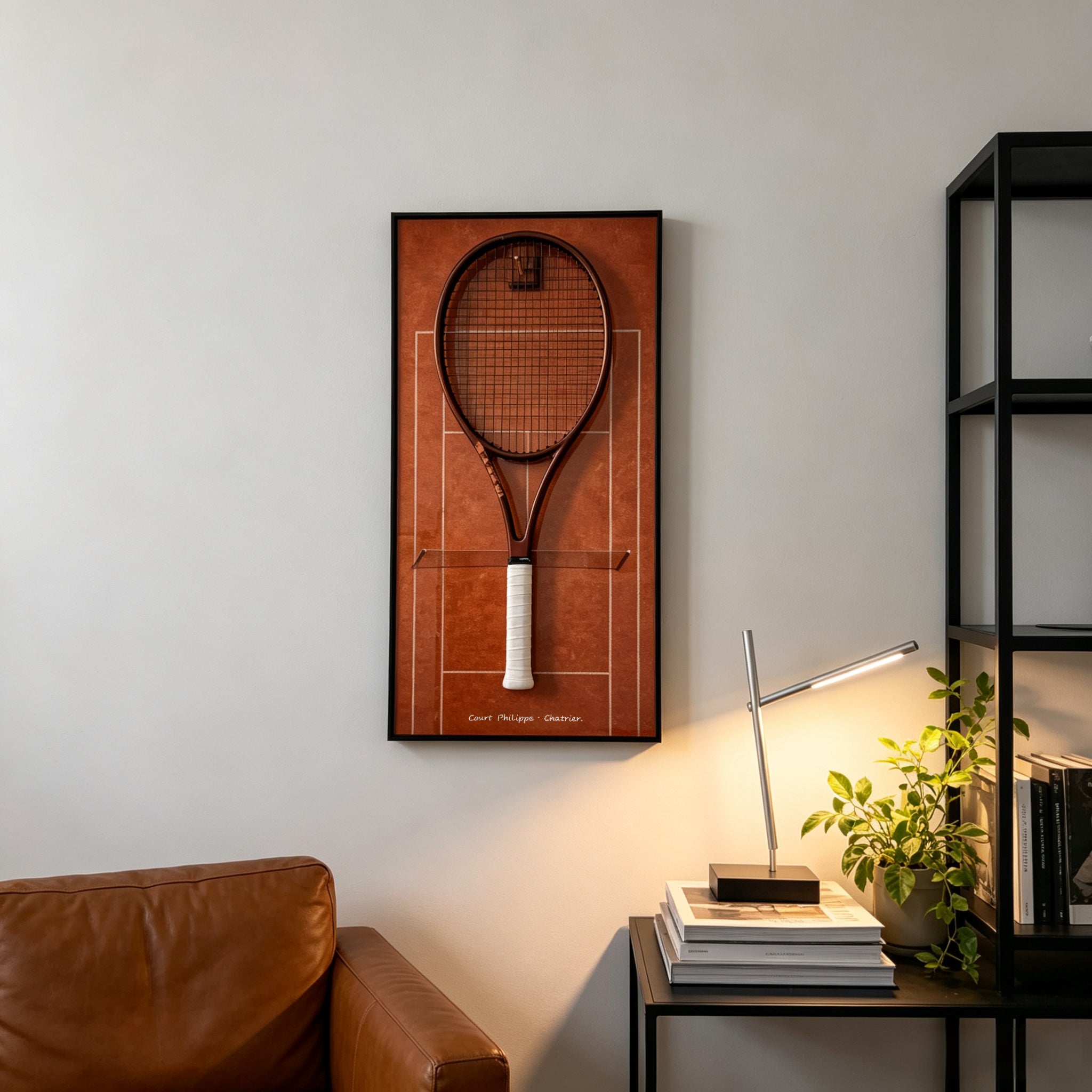 Roland Garros Inspired Square Tennis Racket Display Frame（Excluding the racket）