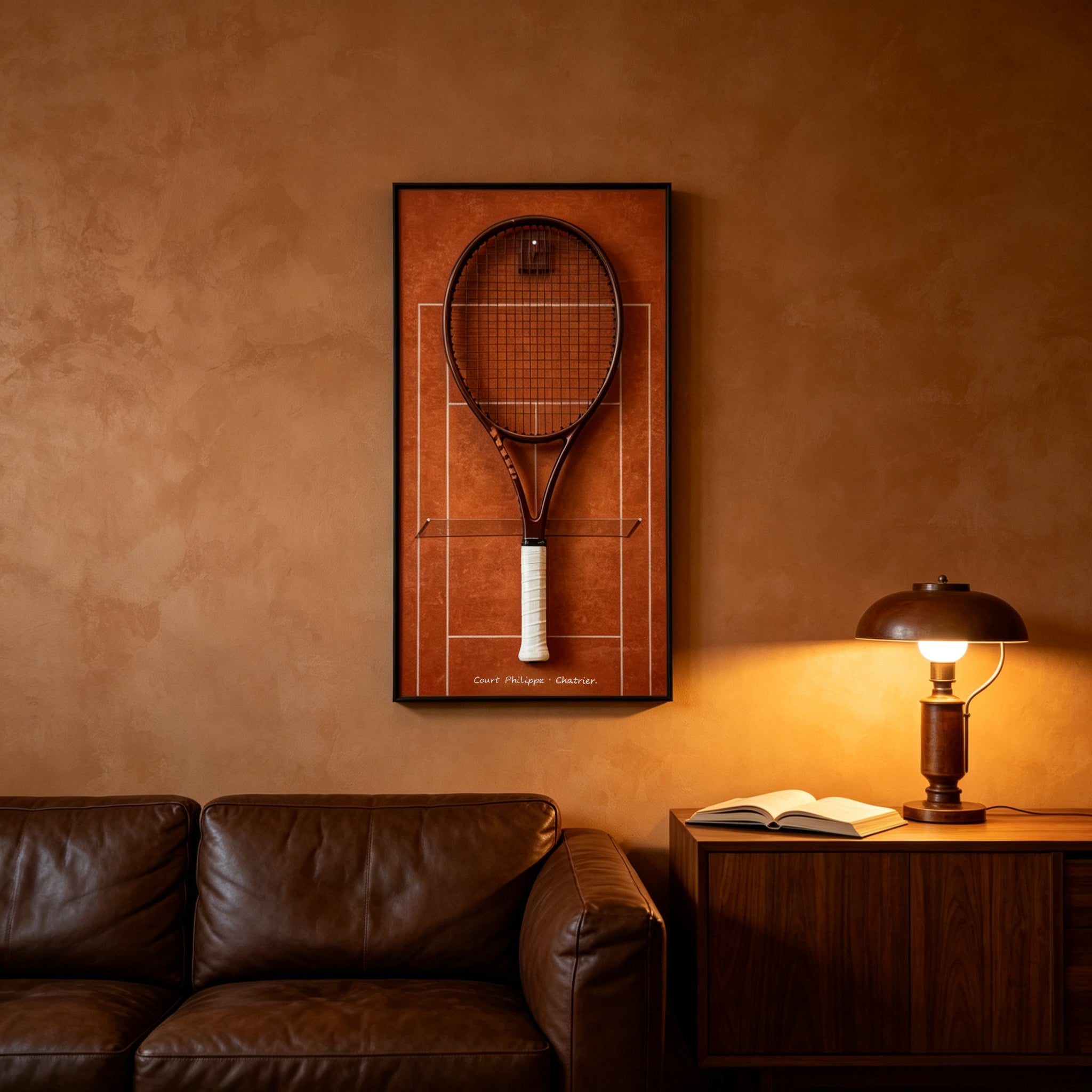 Roland Garros Inspired Square Tennis Racket Display Frame（Excluding the racket）