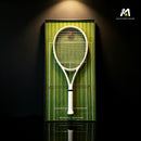 Grass Green Tennis Racket Display Frame – Wall Mount Racquet Holder &amp; Tennis Room Decor（Excluding the racket）