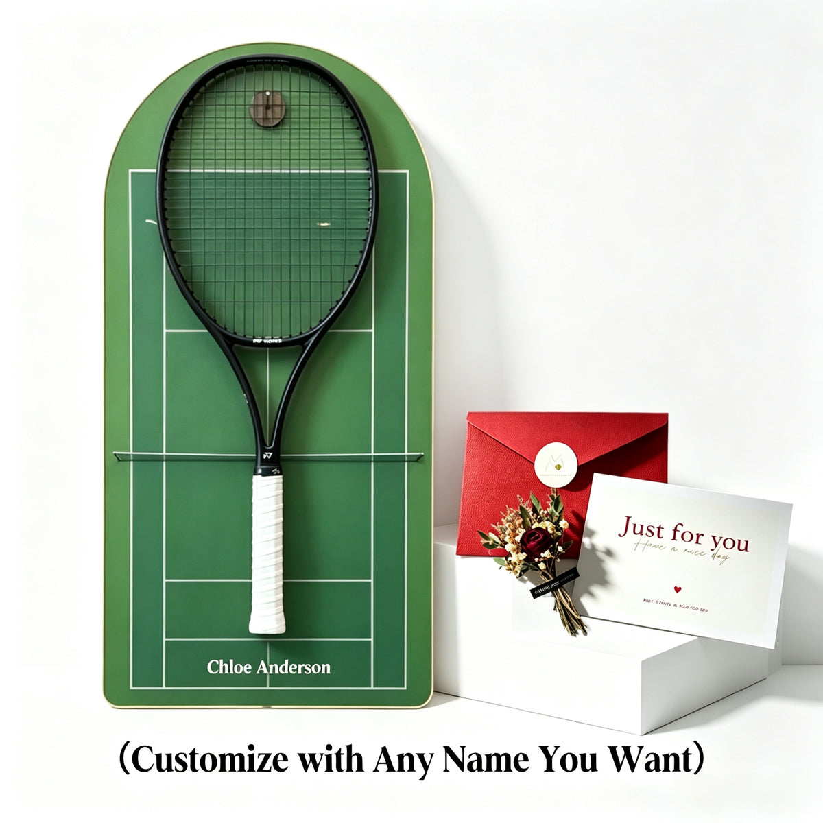 Green Tennis Racket Display Case – Wall Mount Frame for Tennis Collection（Excluding the racket）