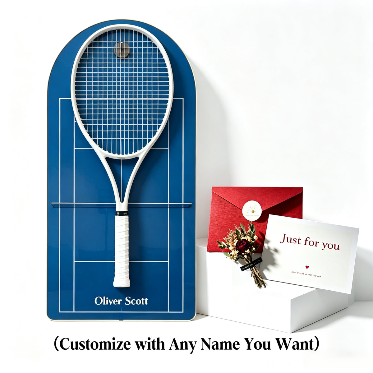 Australian Open Inspired Arched Tennis Racket Display Frame（Excluding the racket）
