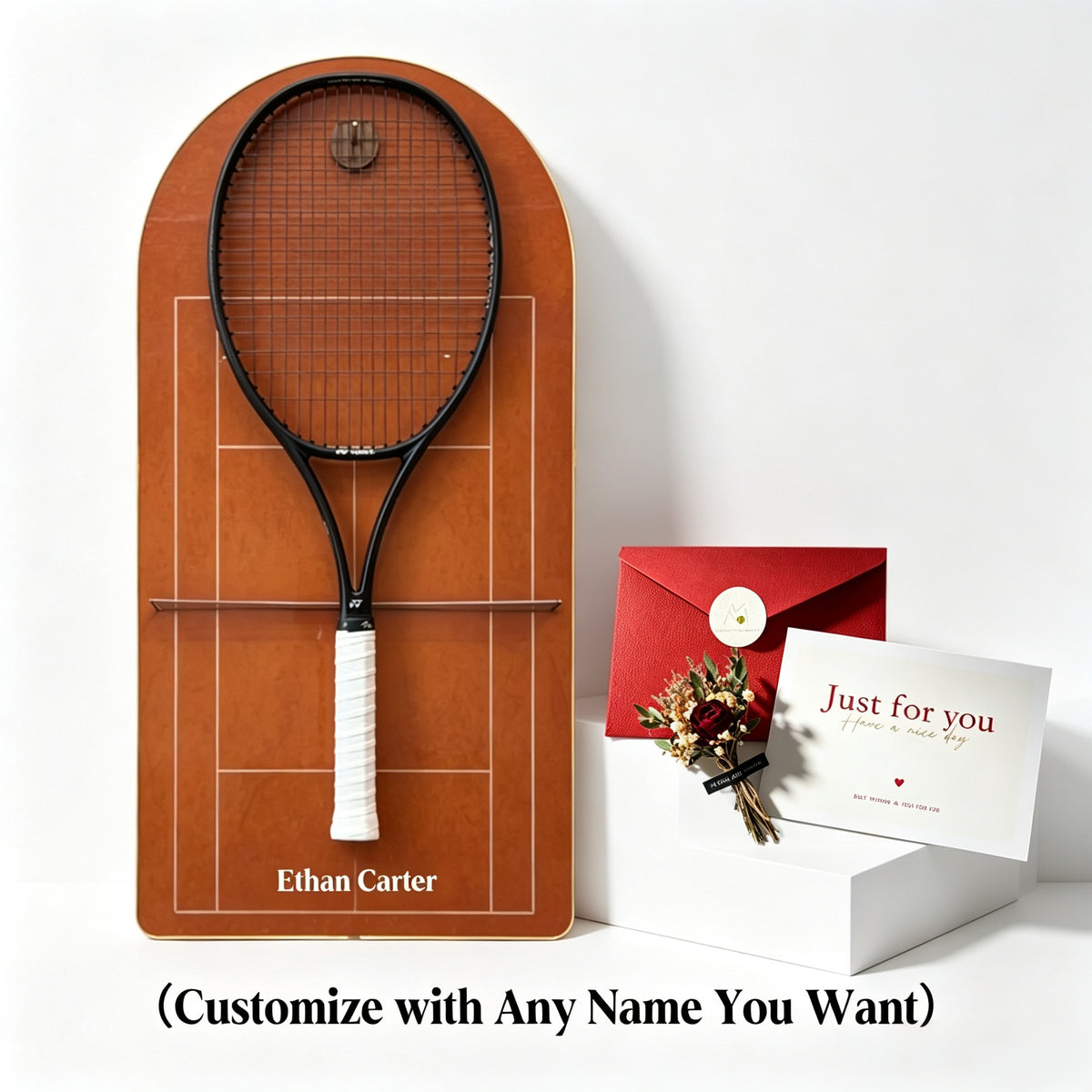 Roland Garros Inspired Arched Tennis Racket Display Frame（Excluding the racket）
