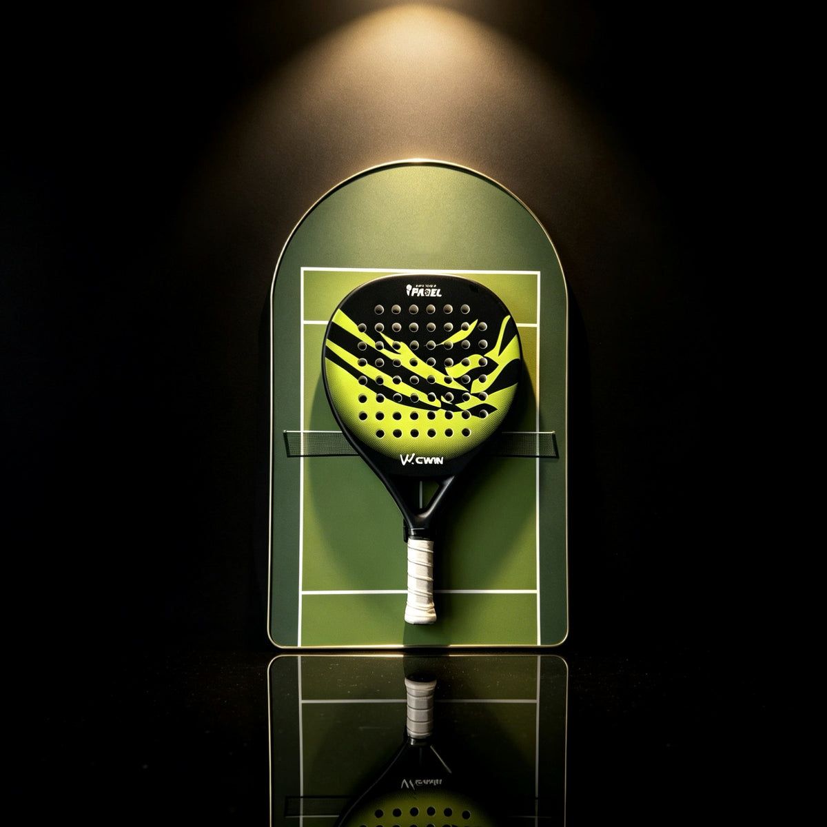 Green Court Padel Racket Display Frame