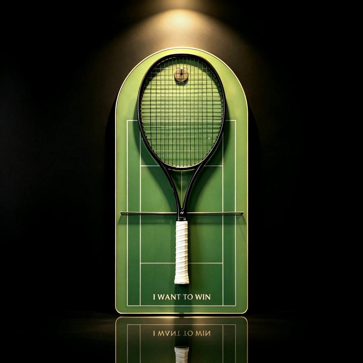 Grass Court Inspired Tennis Racket Display Frame