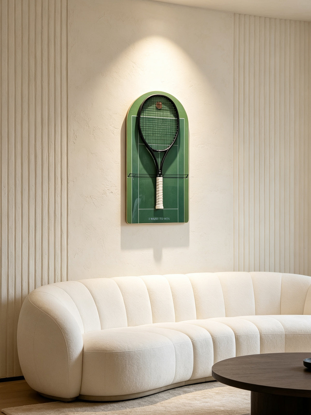 Grass Court Inspired Tennis Racket Display Frame