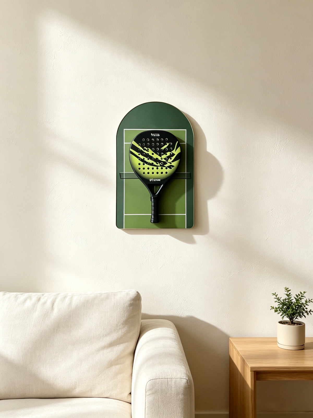 Green Court Padel Racket Display Frame