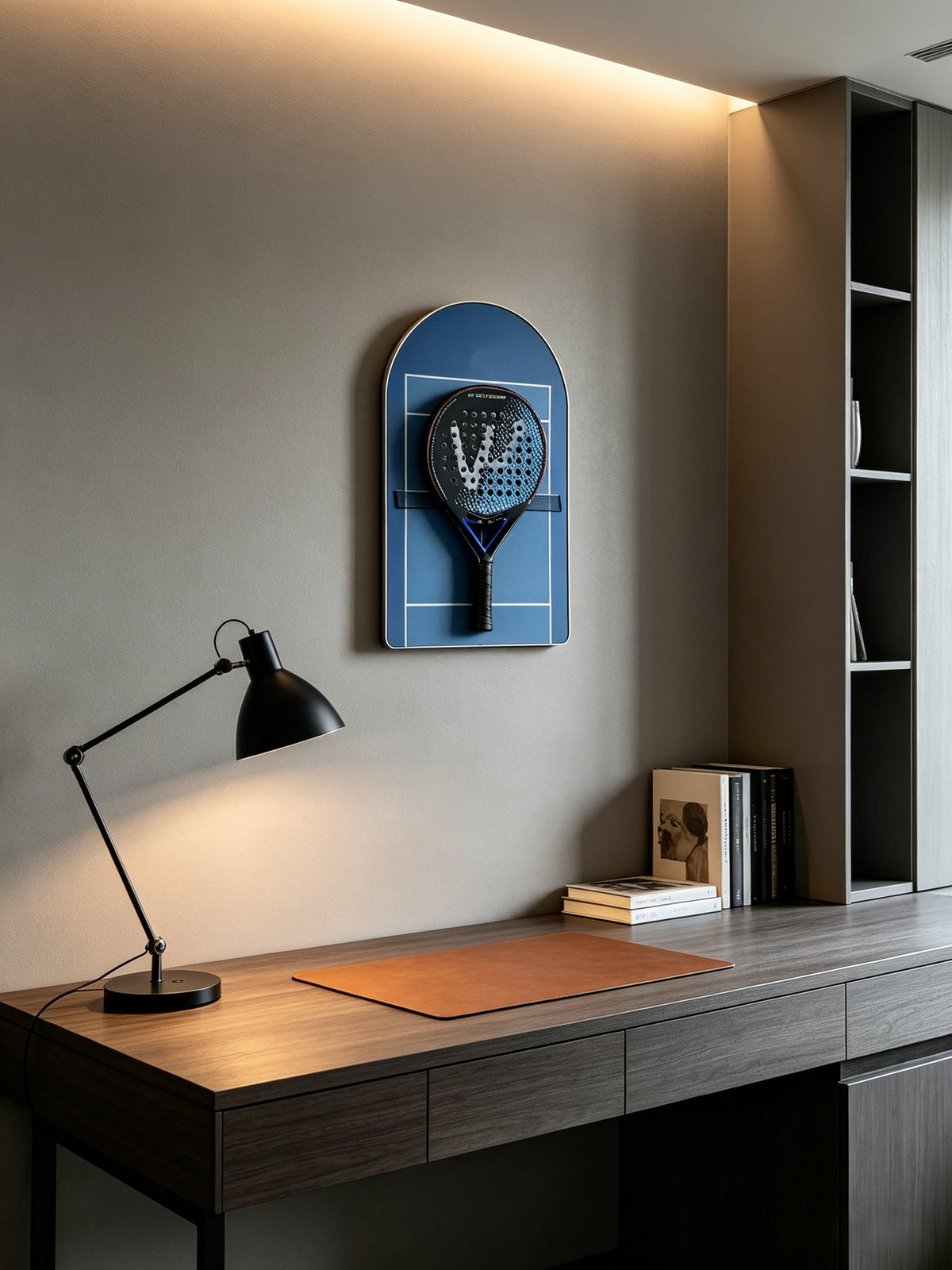 Blue Court Padel Racket Display Frame